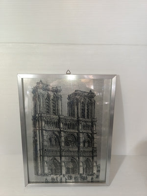 Cathedral Notre-dame de Paris Stampa Su Lastra Vintage .