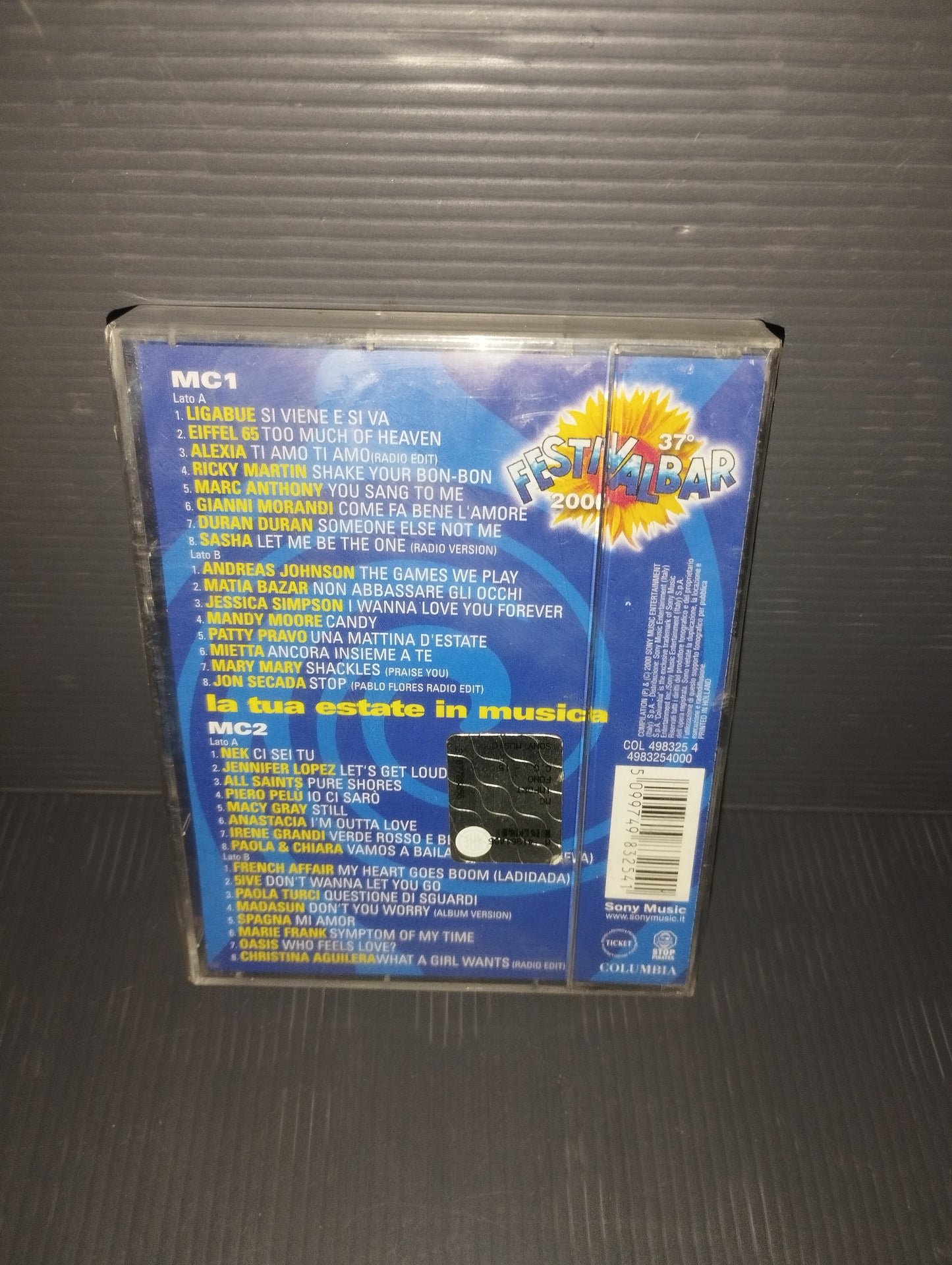 37th Festivalbar 2000 Blue compilation 2 cassettes
