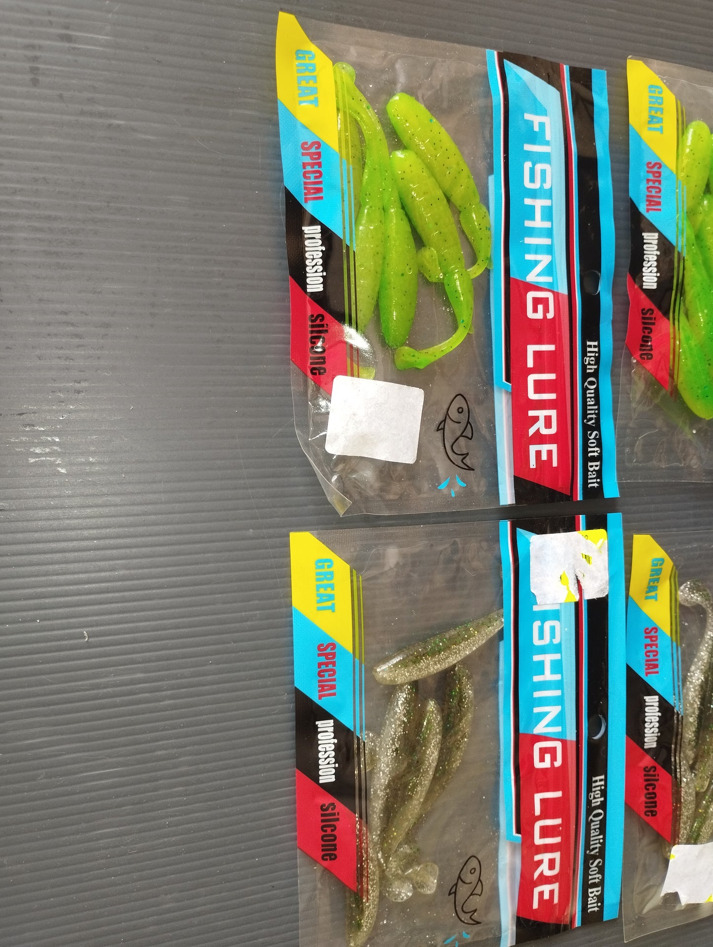 Lot of 7 packs of silicone fishing bait