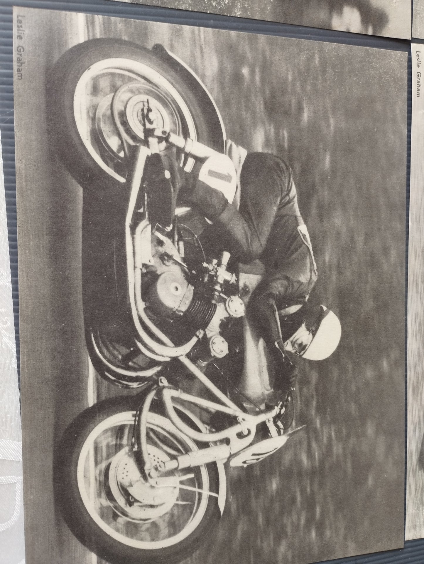 Lot of 10 Antique Prints of Motorcycle Riders