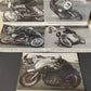 Lot of 5 antique photographs of motorcyclists