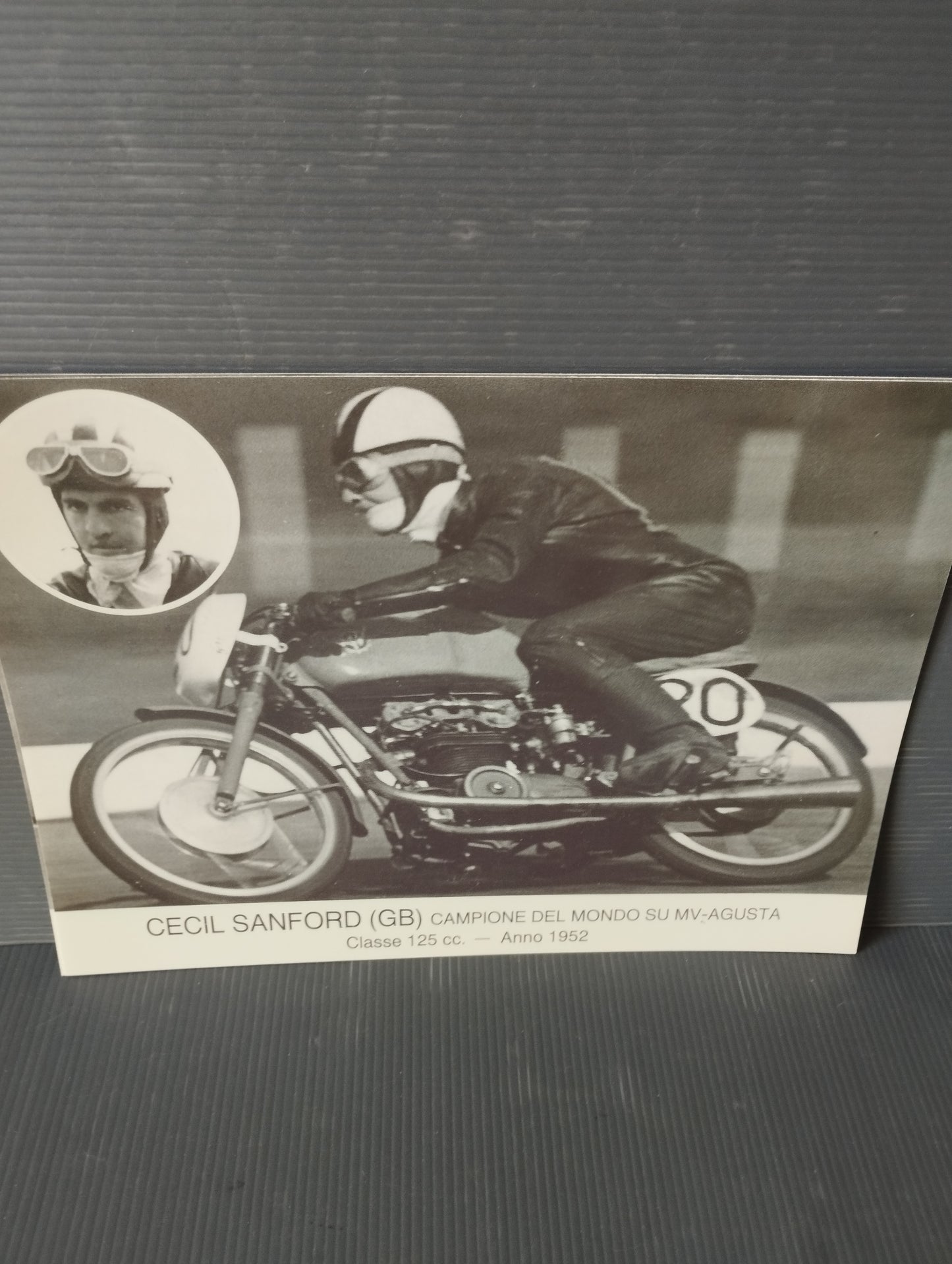 Lot of 5 antique photographs of motorcyclists