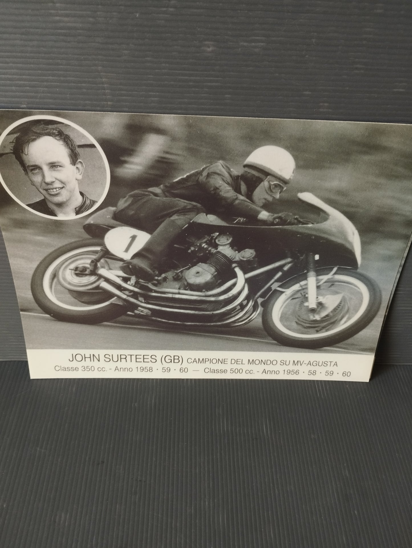 Lot of 5 antique photographs of motorcyclists