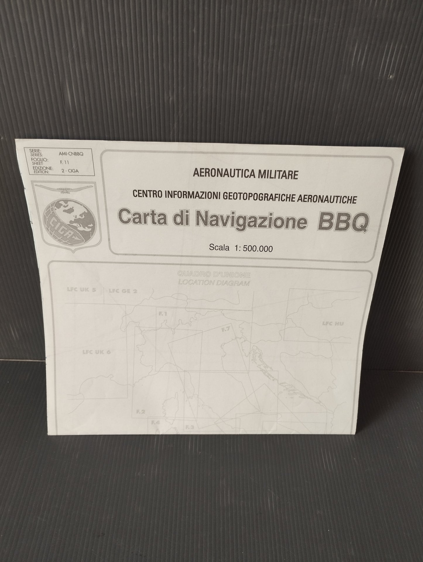 Carta Di Navigazione BBQ Ciga Aeronautica Militare

Scala 1:500.000