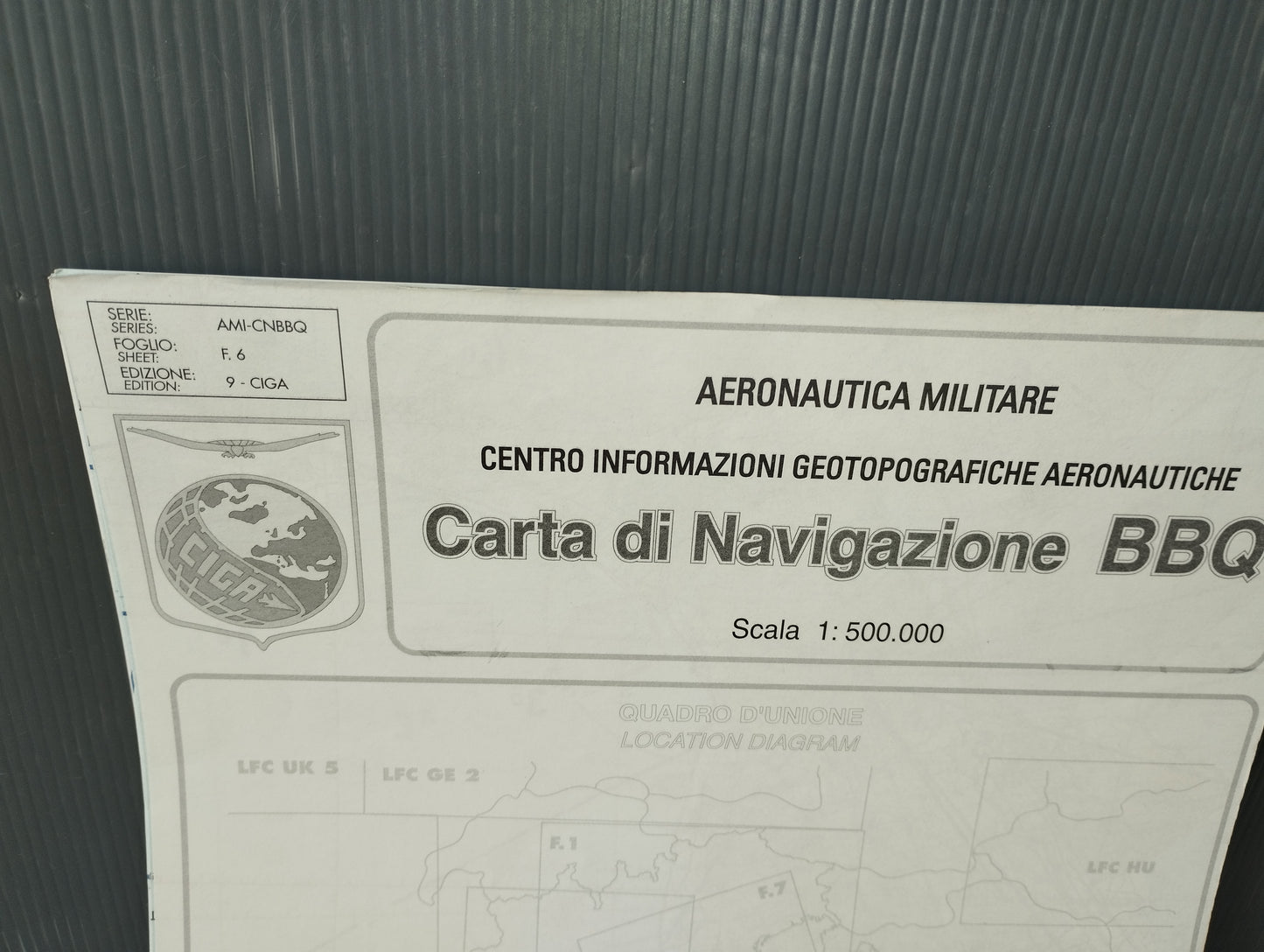 Carta Di Navigazione BBQ Ciga Aeronautica Militare

Scala 1:500.000