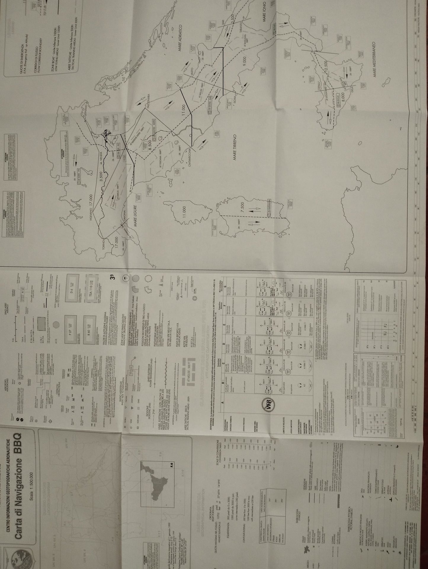 Ciga Aeronautica Militare BBQ Navigation Chart

 Scale 1:500,000