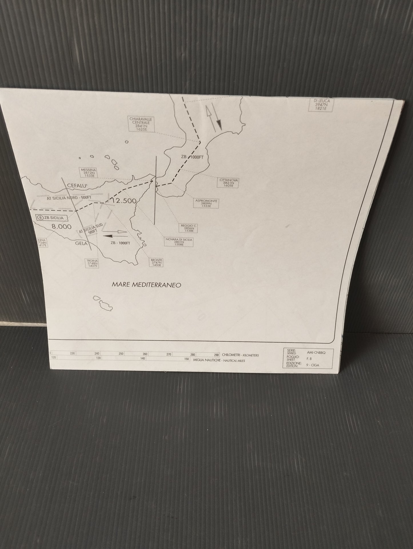 Ciga Aeronautica Militare BBQ Navigation Chart
 Scale 1:500,000