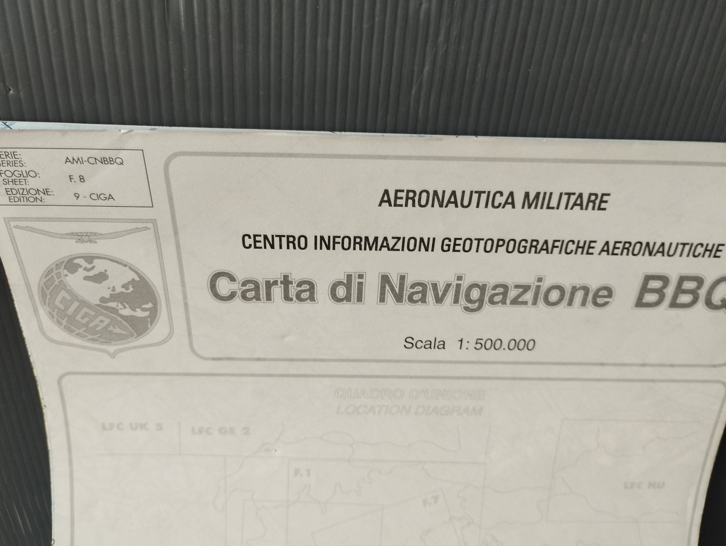 Carta Di Navigazione BBQ Ciga Aeronautica Militare
Scala 1:500.000