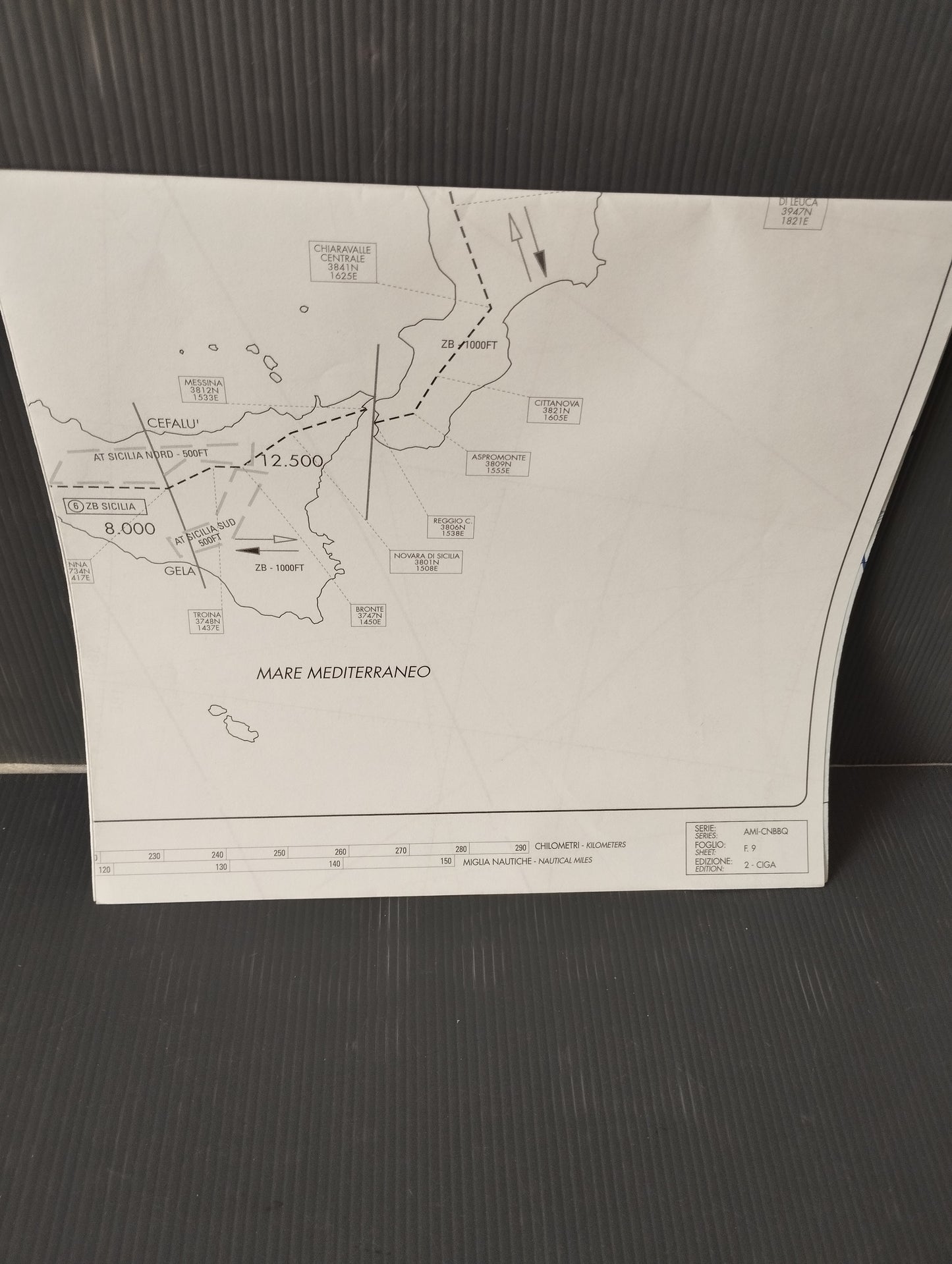 Ciga Aeronautica Militare BBQ Navigation Chart
 Scale 1:500,000