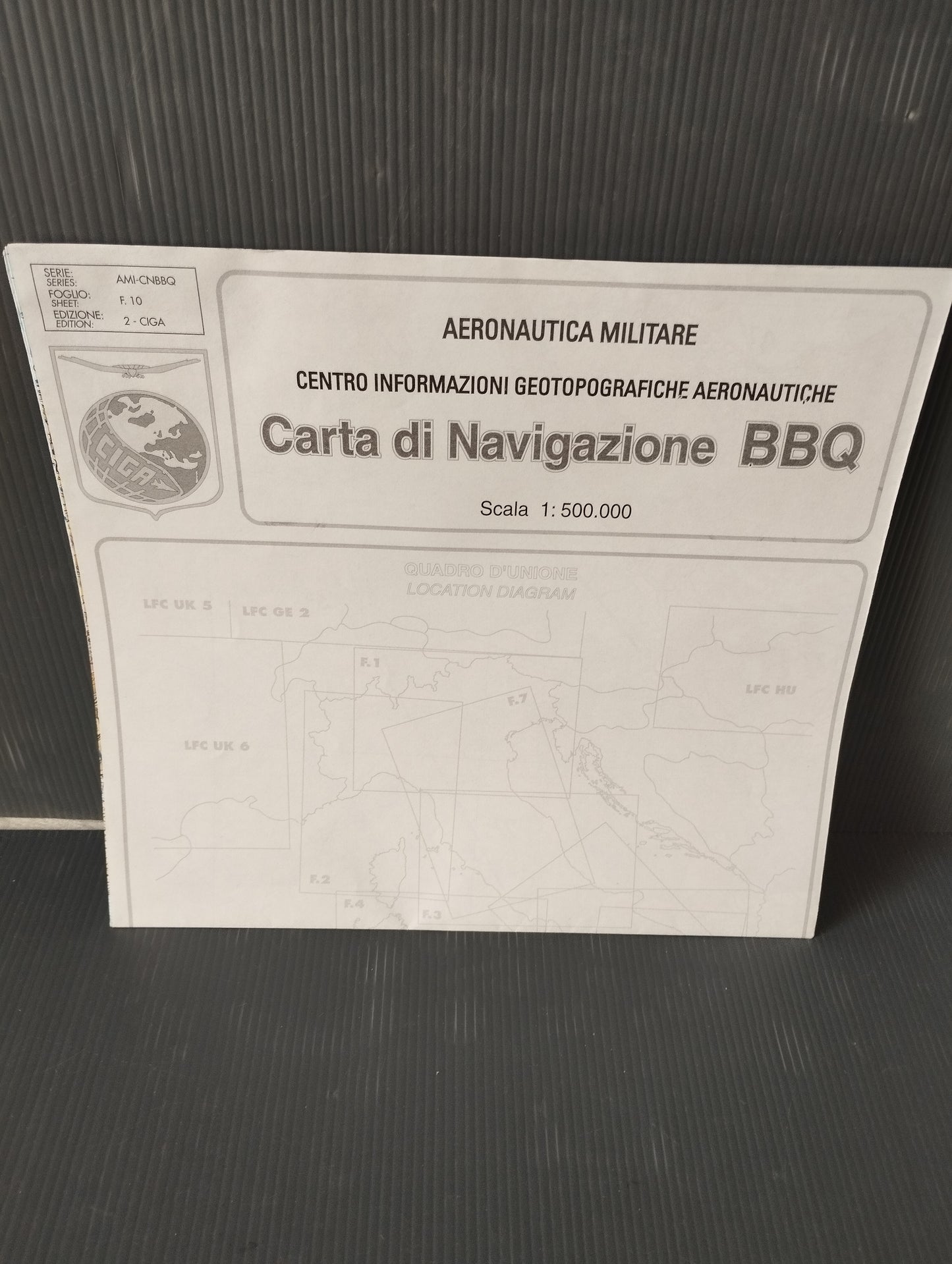 Carta Di Navigazione BBQ Ciga Aeronautica Militare
Scala 1:500.000