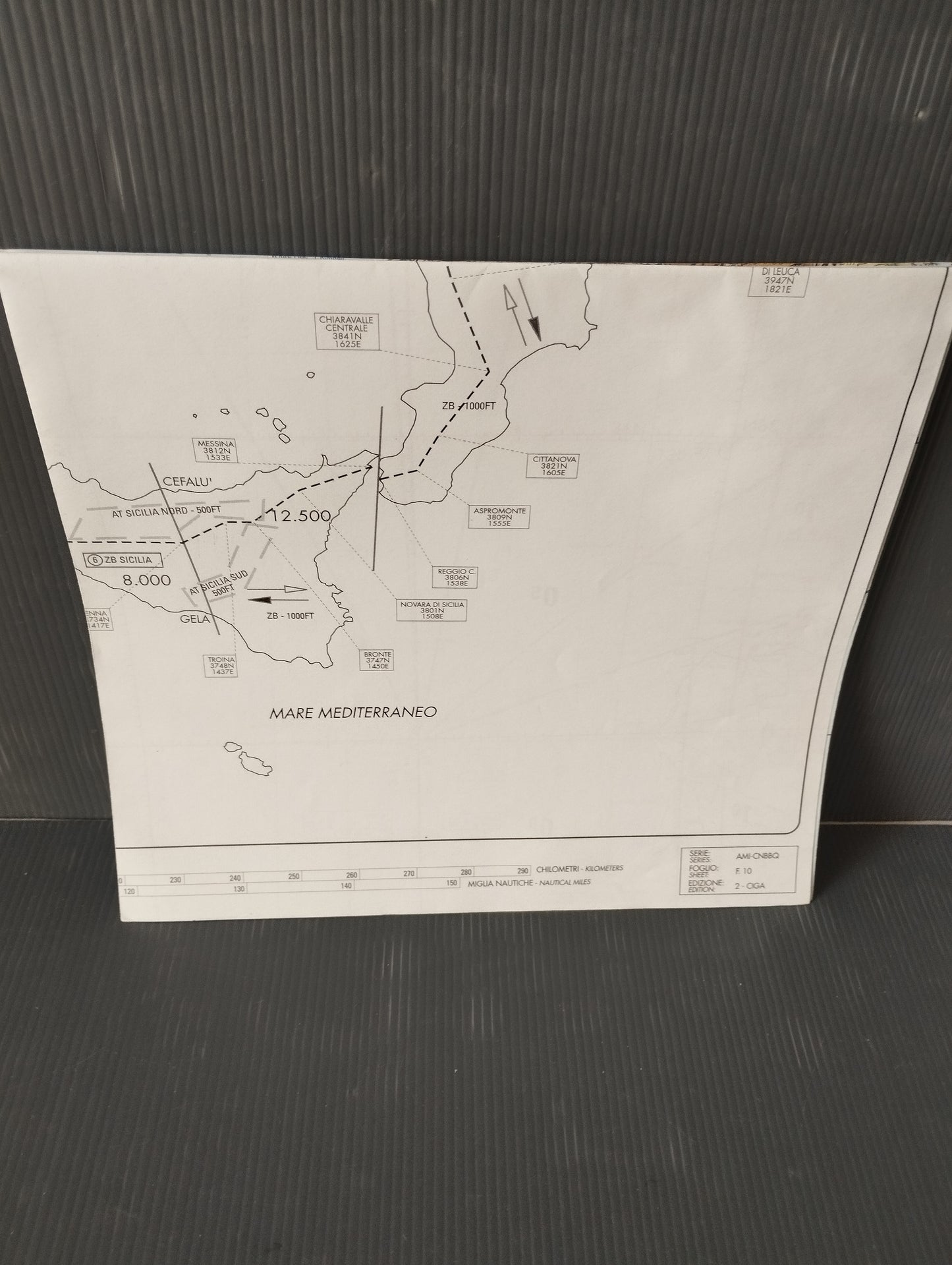 Ciga Aeronautica Militare BBQ Navigation Chart
 Scale 1:500,000