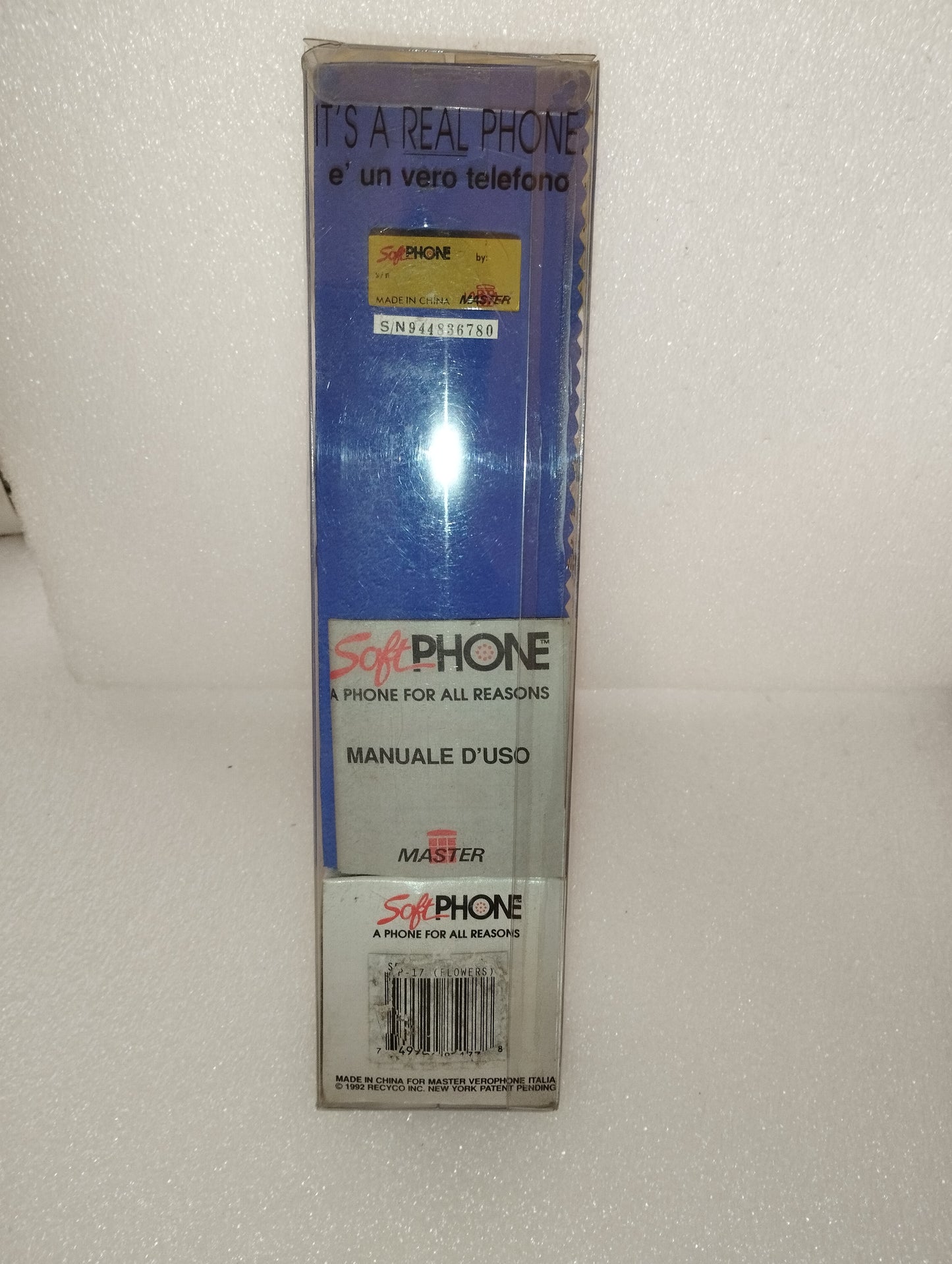 Telefono Softphone Master In Gommapiuma Anni 90 Parzialmente funzionante