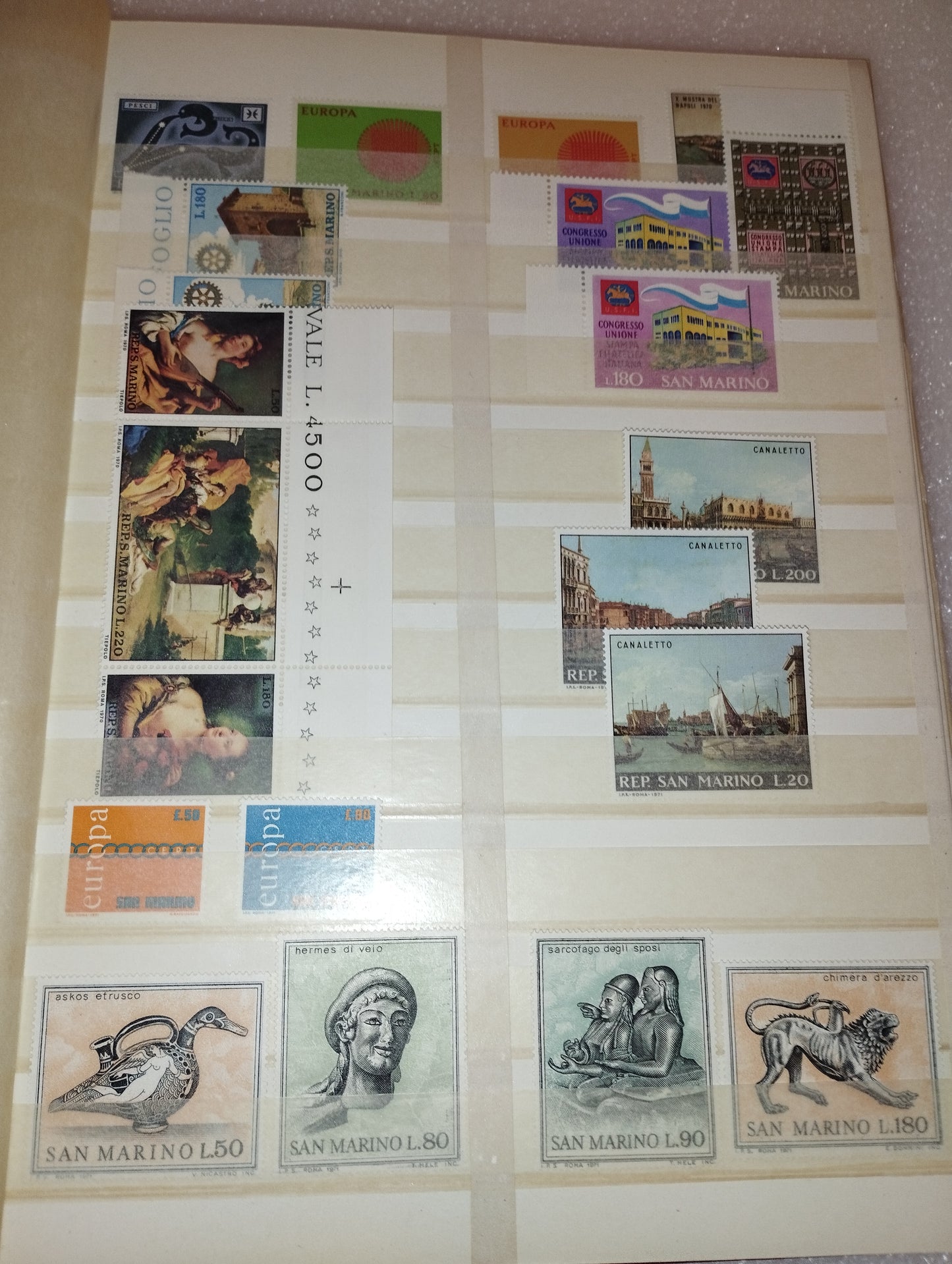 San Marino/Vatican Post stamp collection