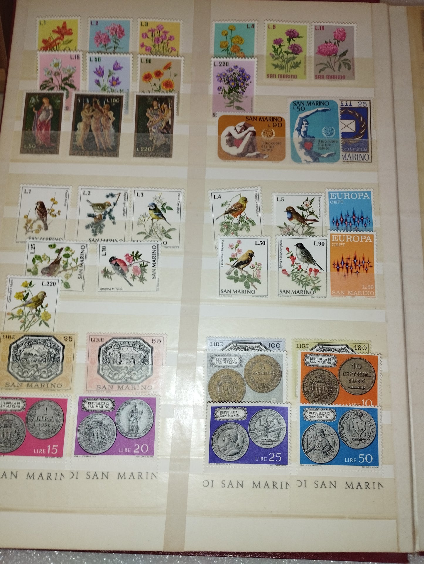 San Marino/Vatican Post stamp collection