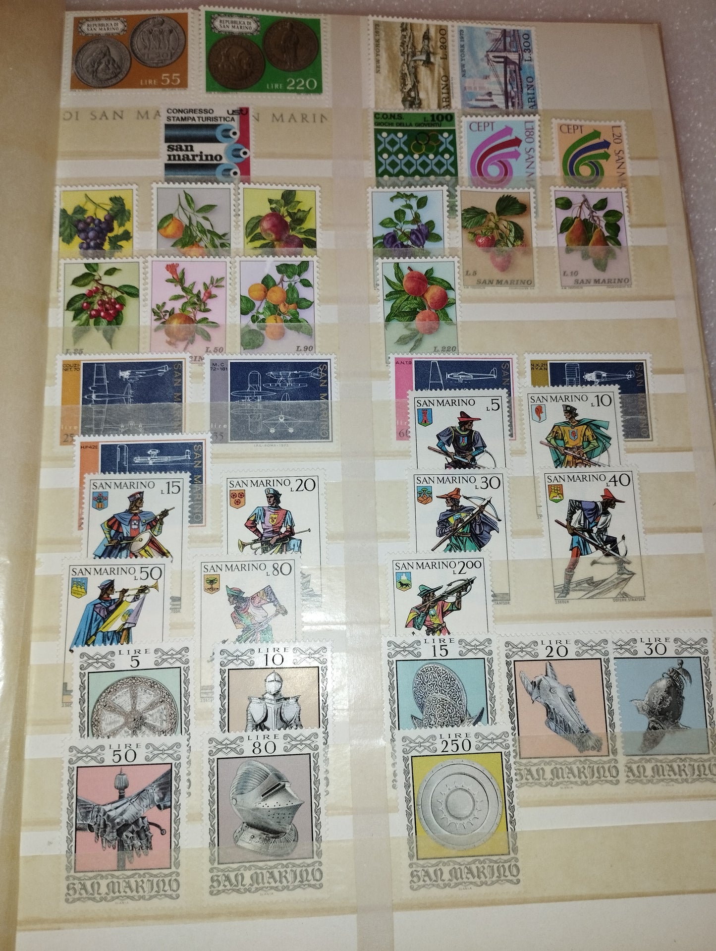 San Marino/Vatican Post stamp collection