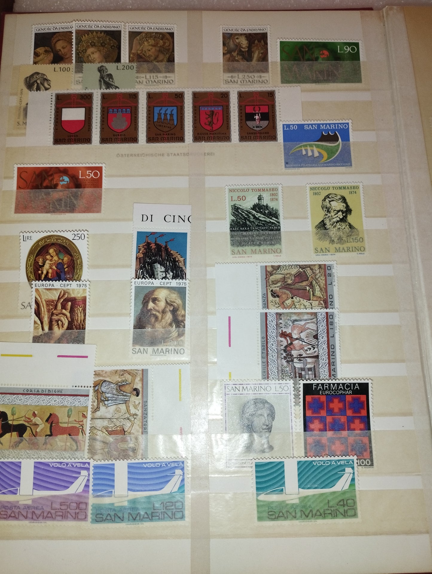 San Marino/Vatican Post stamp collection