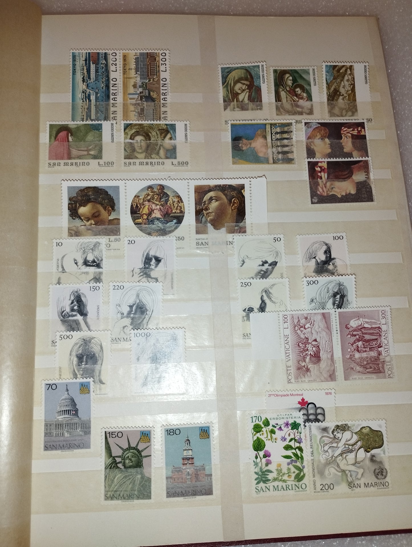 San Marino/Vatican Post stamp collection