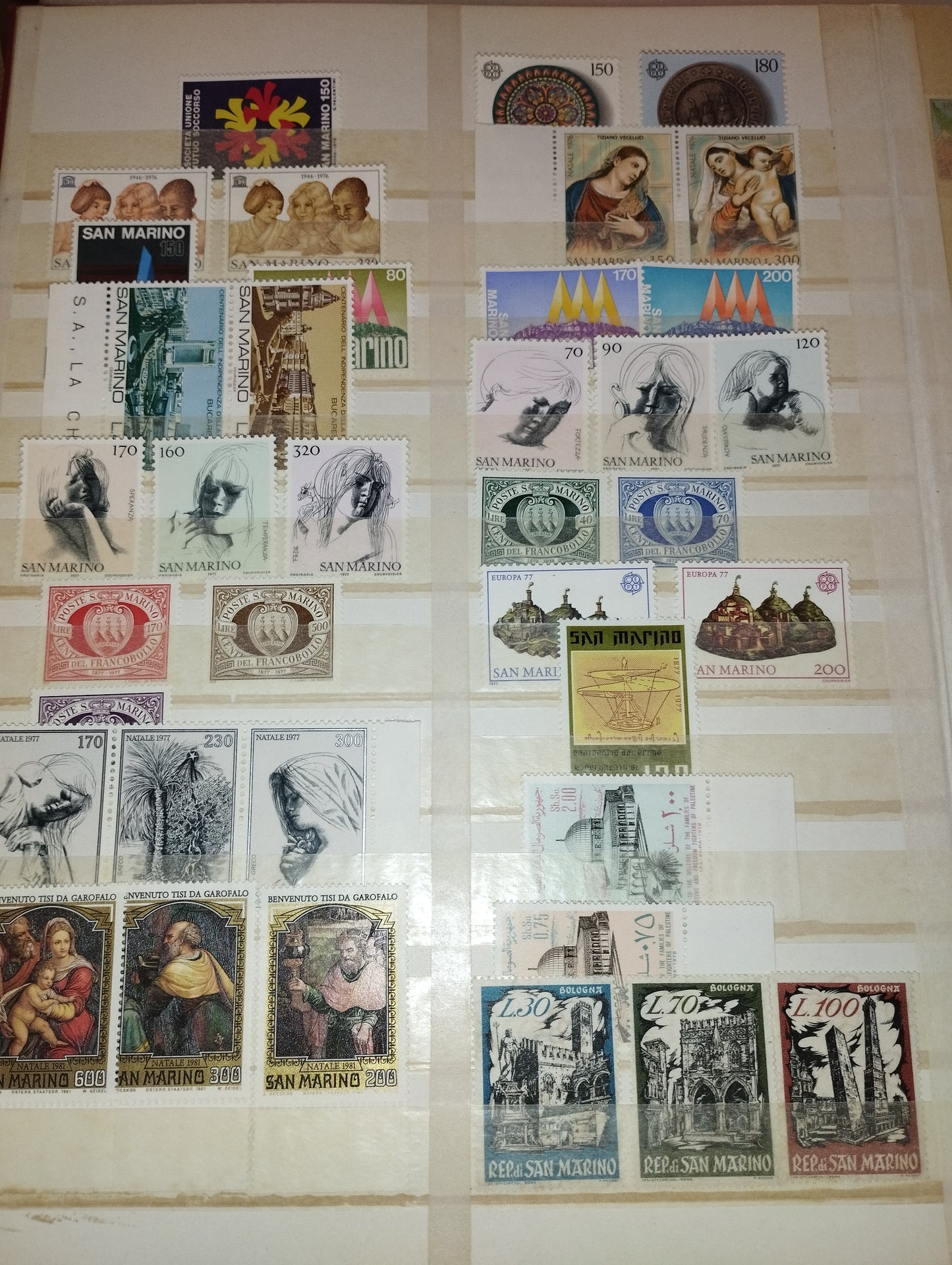 San Marino/Vatican Post stamp collection