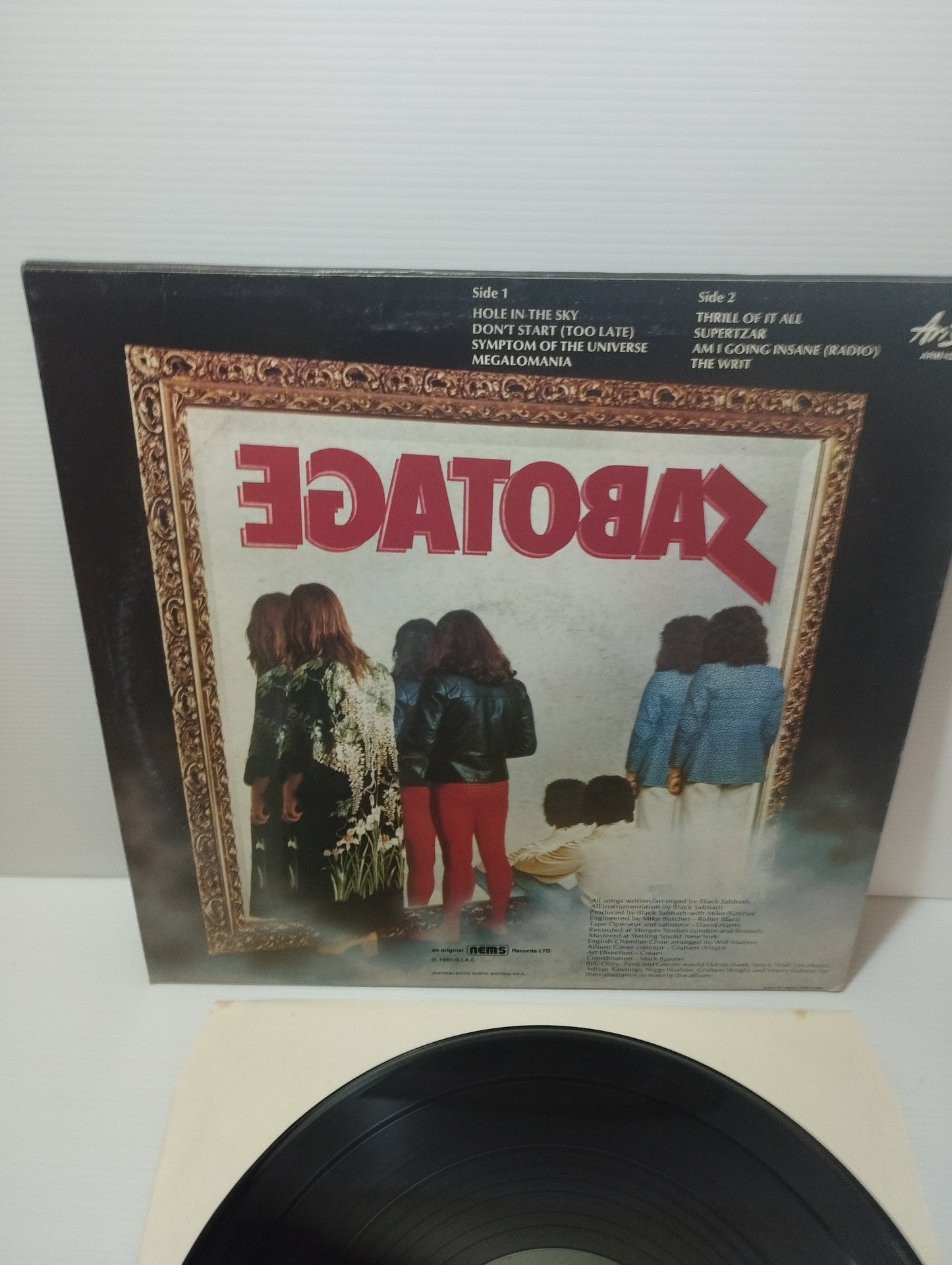 Sabotage Black Sabbath LP 33 Giri