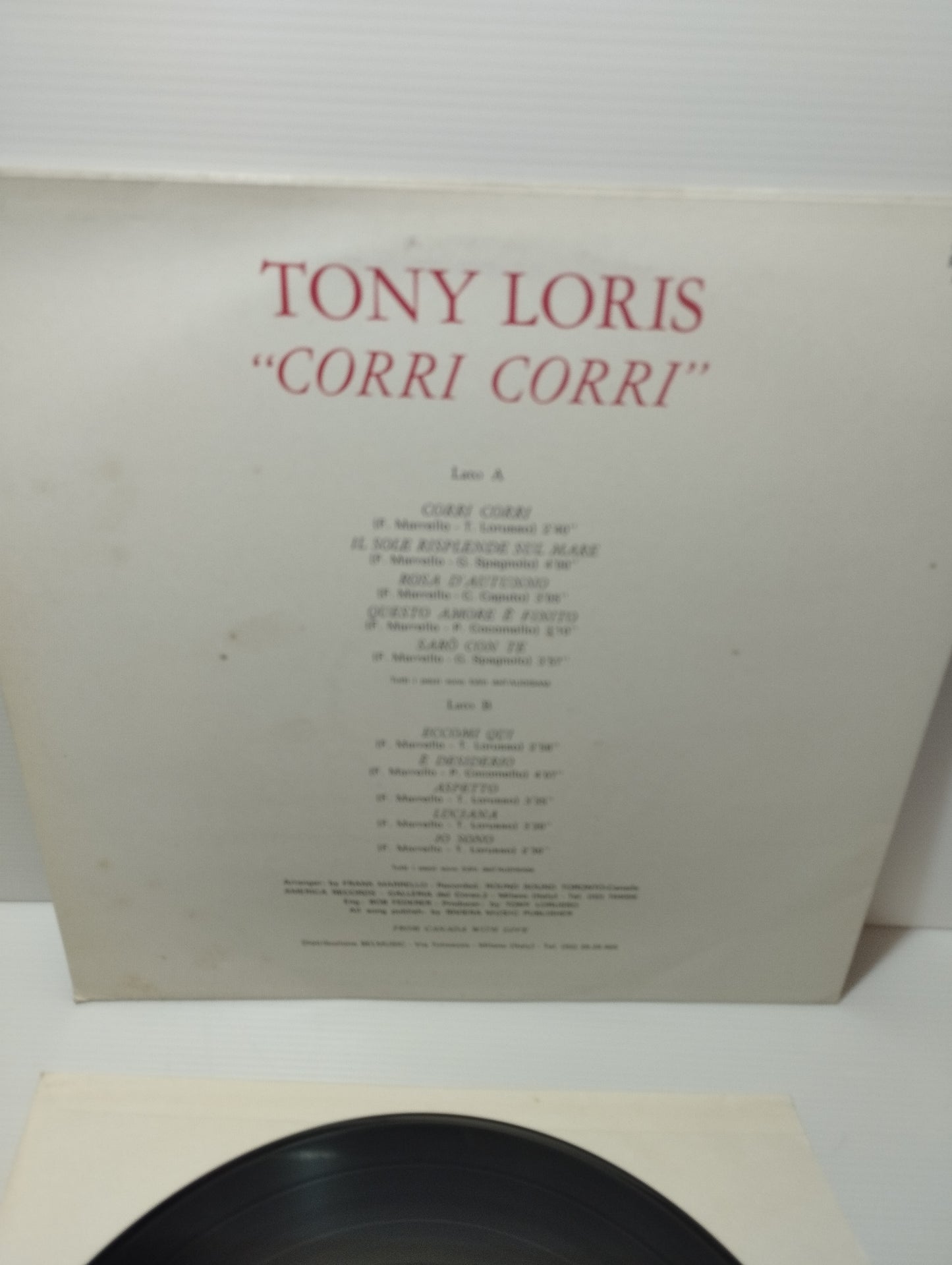 Corri Corri Tony Loris LP 33 Giri

Edito da America Records