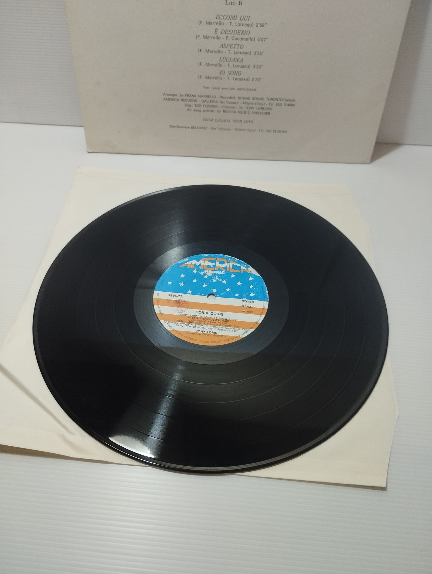 Corri Corri Tony Loris LP 33 Giri

Edito da America Records