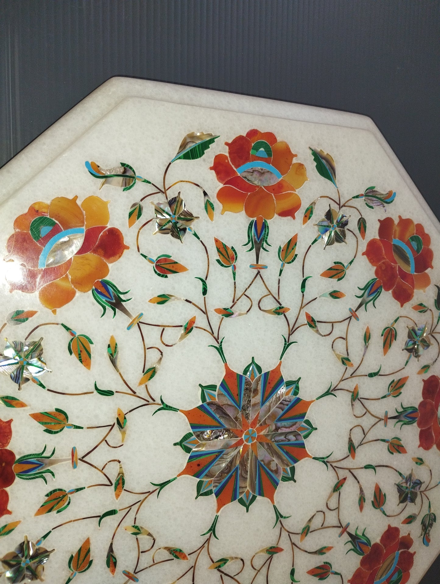 Stone Top With Inlay (marble/granite)

 Dimensions approximately 30 x 30 cm