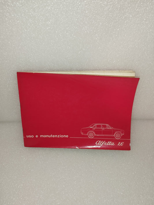 Alfa Romeo Alfetta 1.6 Use and Maintenance Manual