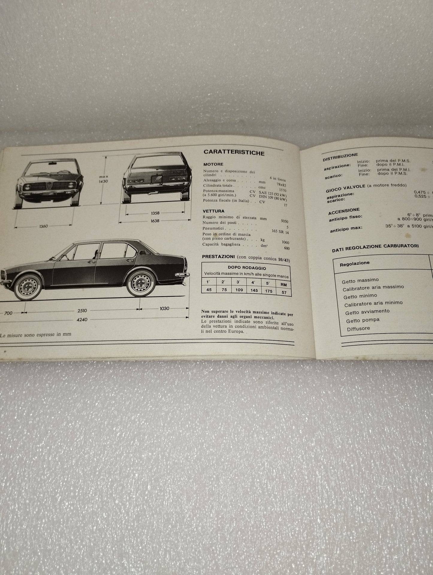 Libretto Uso E Manutenzione Alfa Romeo Alfetta 1.6