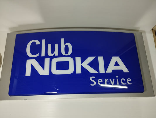 Nokia Service Club Luminous Sign

 Made of metal and plastic

 Original