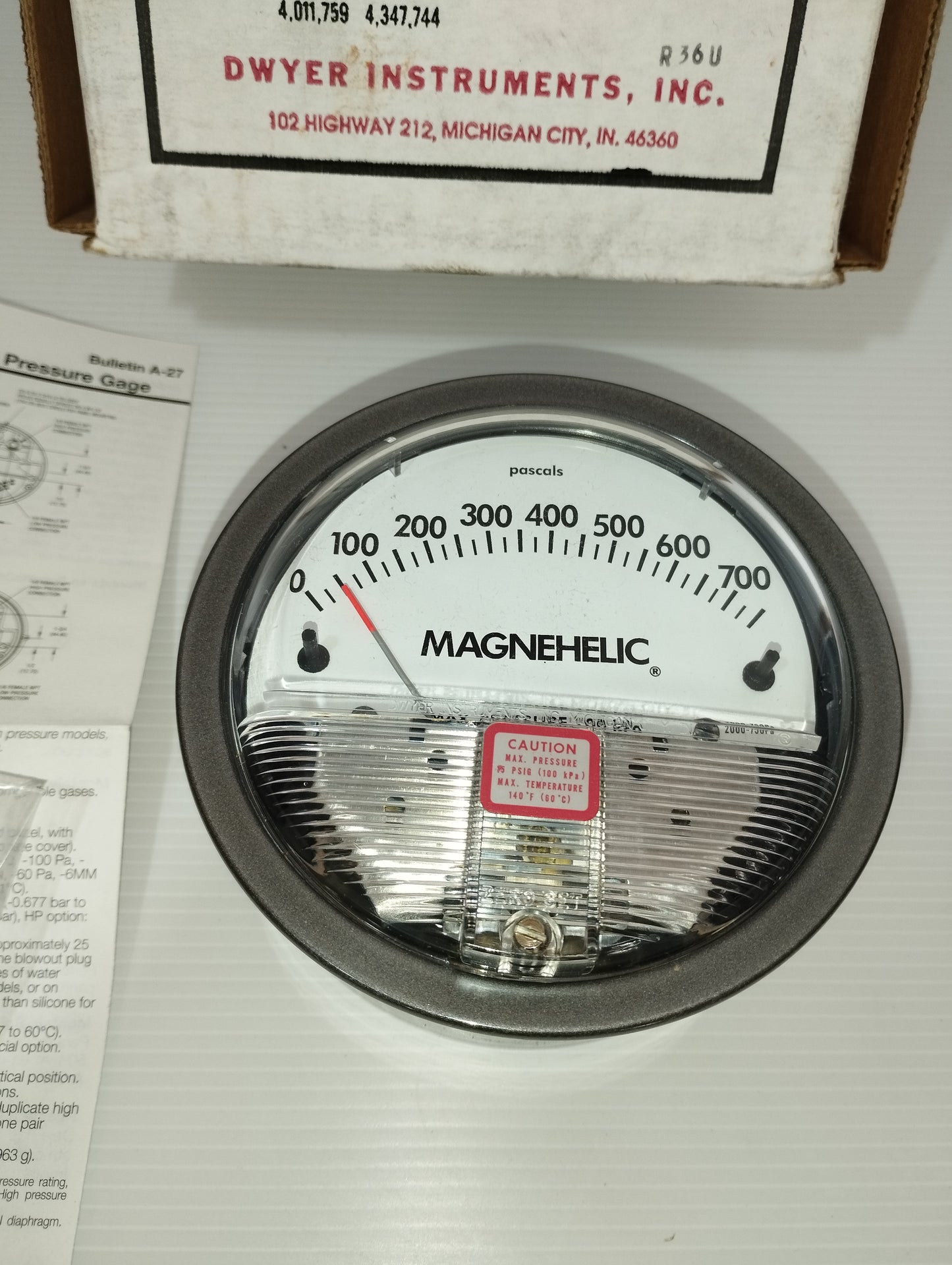 Dwyer pressure gauge

 Made in USA