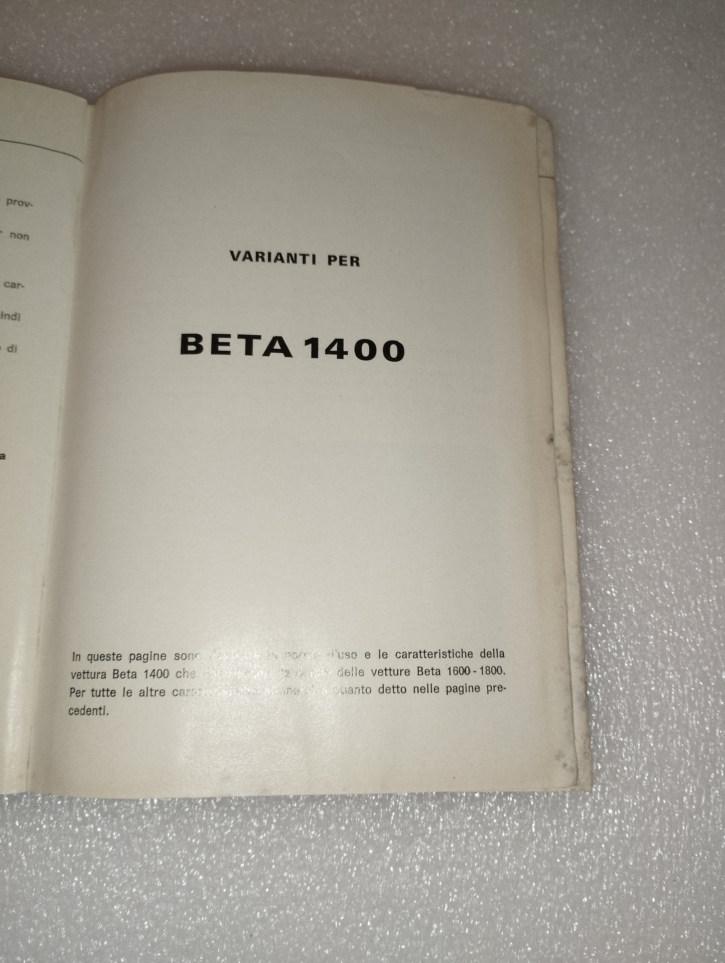 Lancia Beta Libretto Uso E Manutenzione

Originale anni 1973