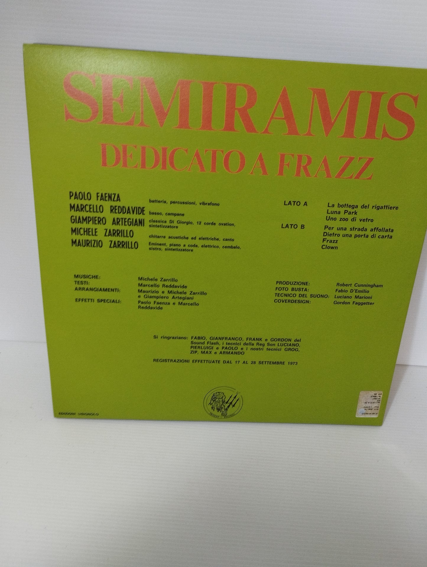 Dedicato a Frazz Semiramis LP 33 Giri