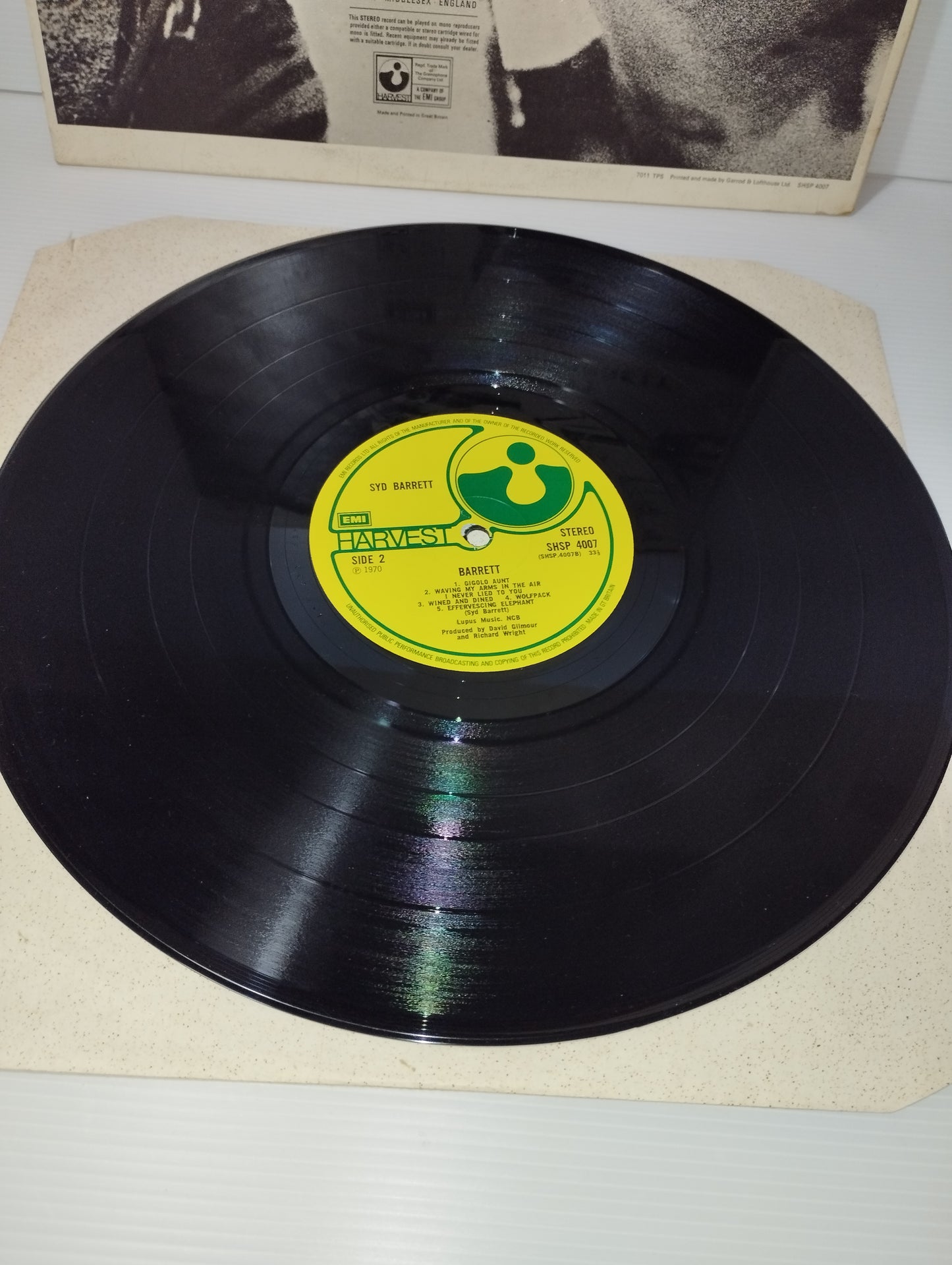 Barrett Syd Barrett LP 33 RPM

 EMI Harvest Cod.SHSP 4007 (1E 062 or 04592) stereo