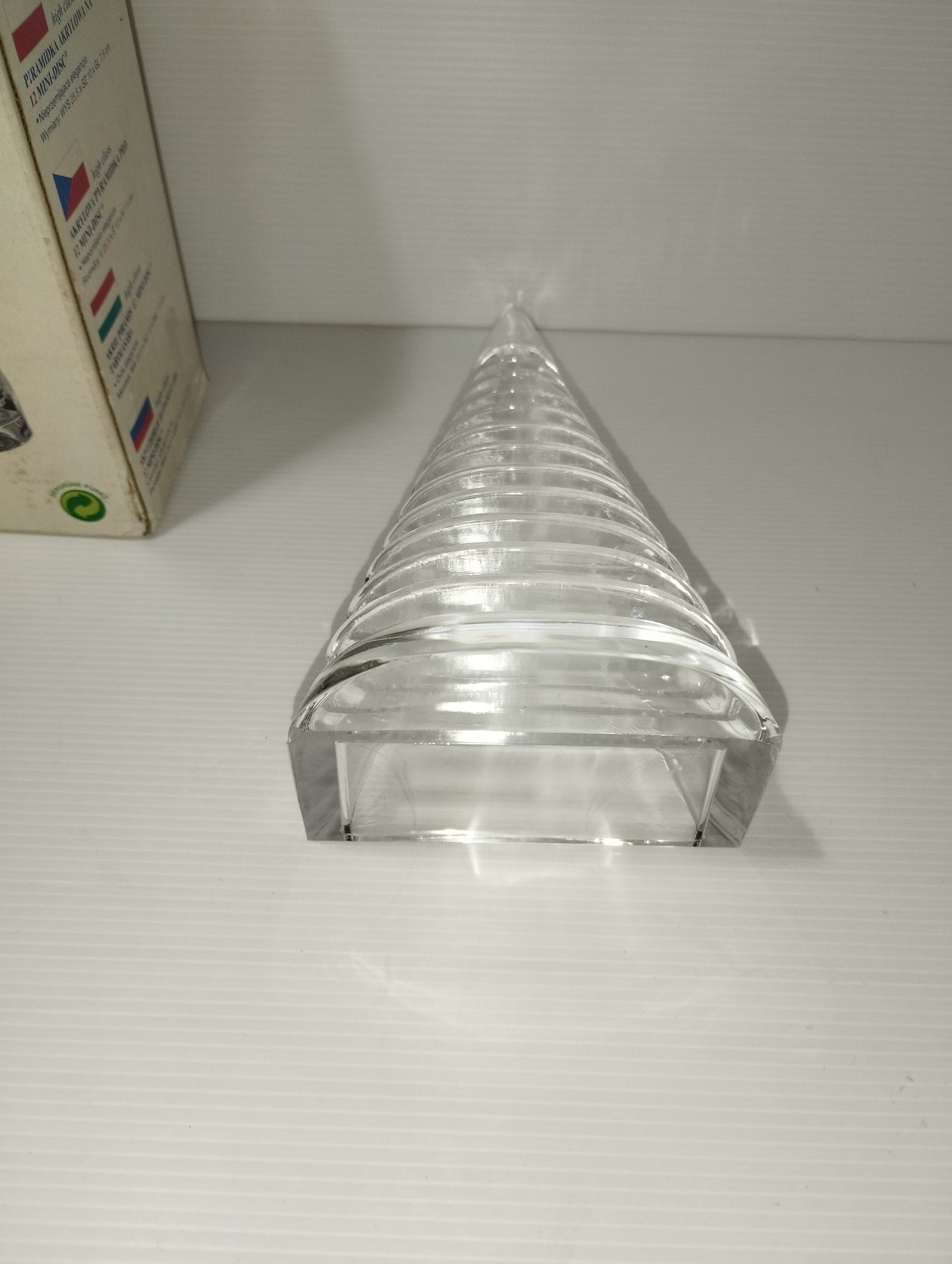 Acrylic Pyramid For 12 Mini Discs Produced in the 90s by Knopex