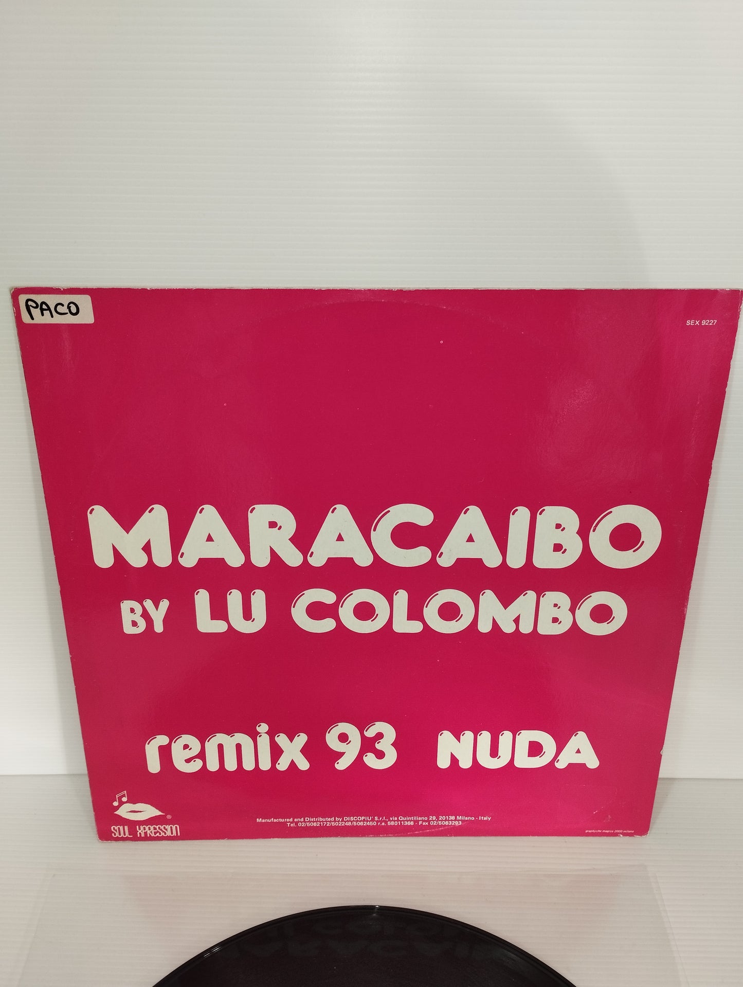 Maracaibo By Lu Colombo Remix 93 Nuda LP 33 Giri