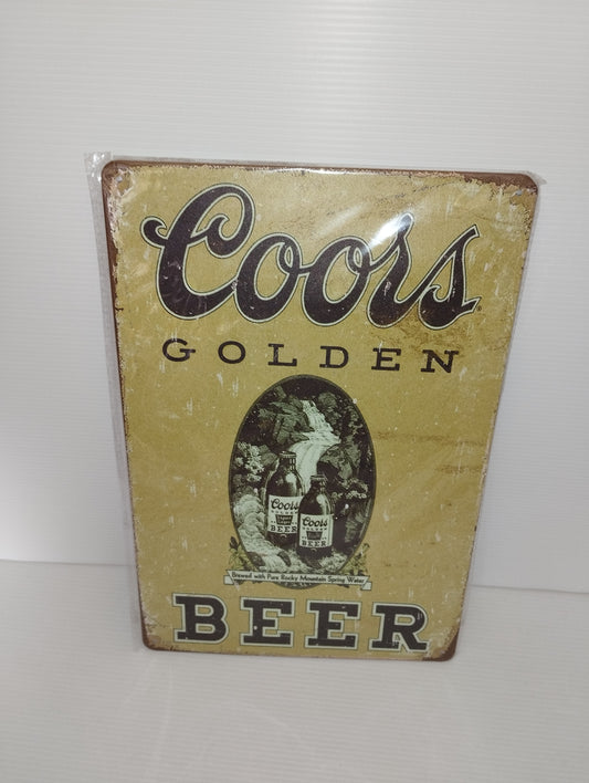 Coors Golden Beer Metal Plaque

 It's about reproduction