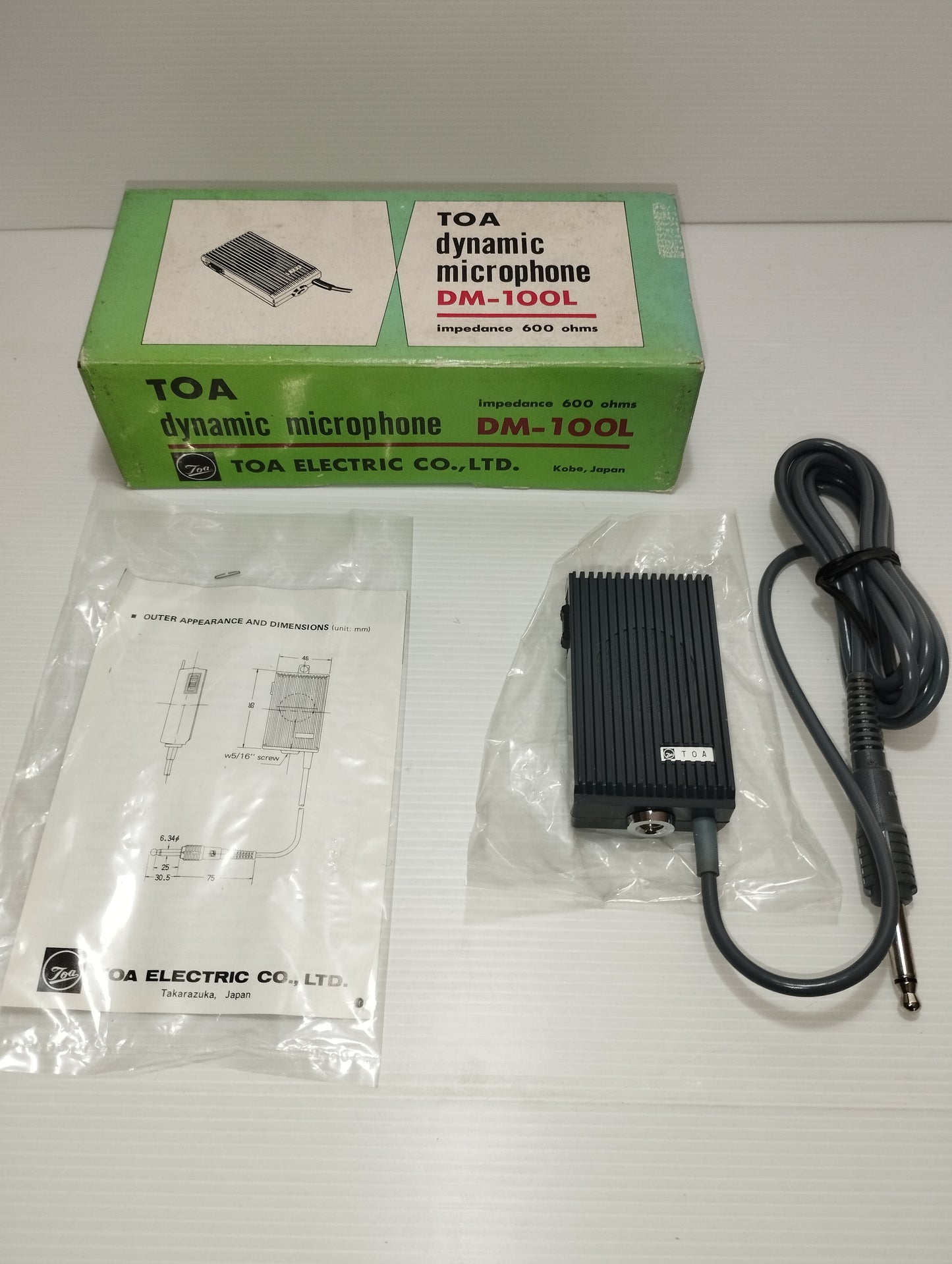 Dynamic Microphone Toa DM-100L Japan Vintage