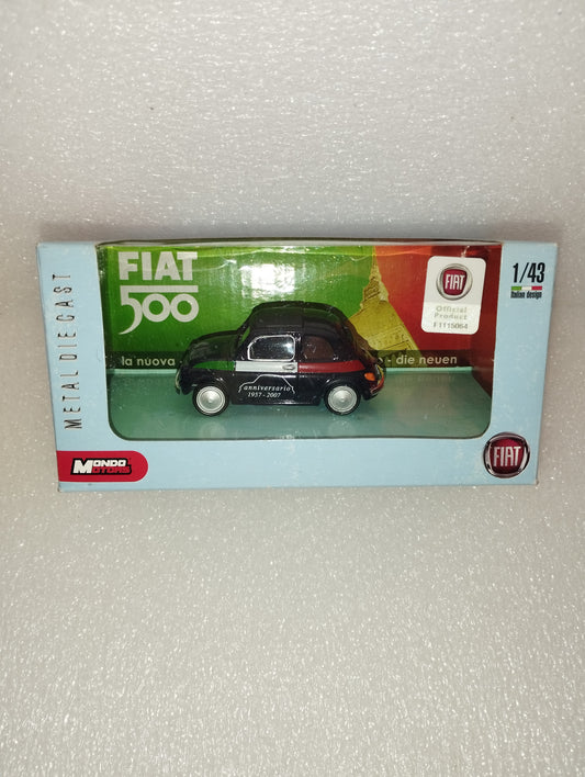 Modellino Fiat 500 Anniversario 1957/2007

Prodotto da Mondo Motors

Scala 1:43