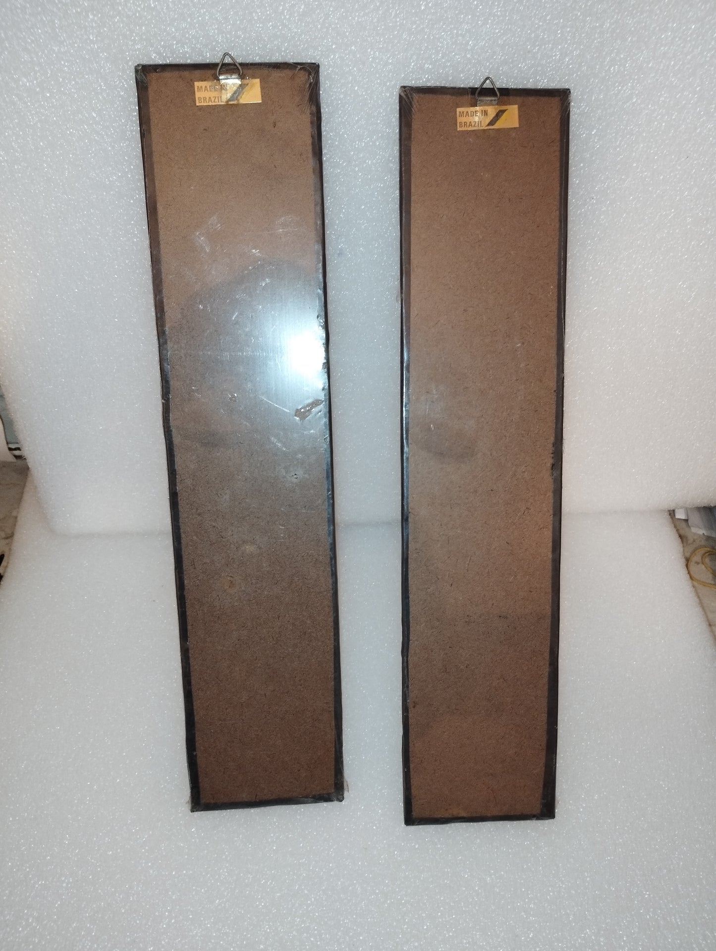 2 Metal and cardboard squares

 Made In Brazil

 Vintage