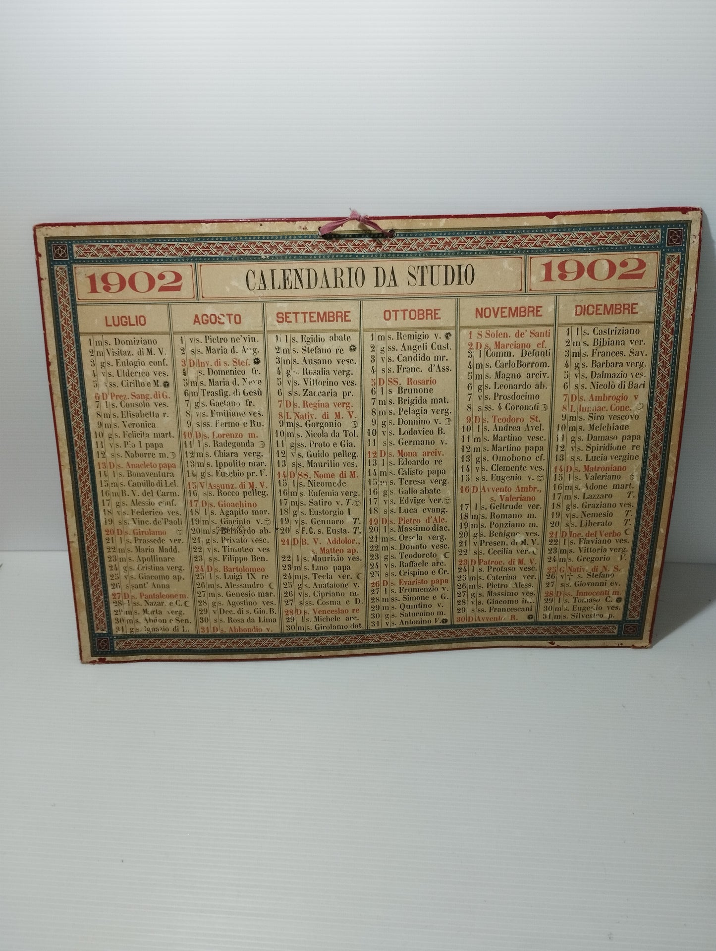 Original 1902 Studio Calendar

 Calendar dimensions approximately 41 x 30 cm