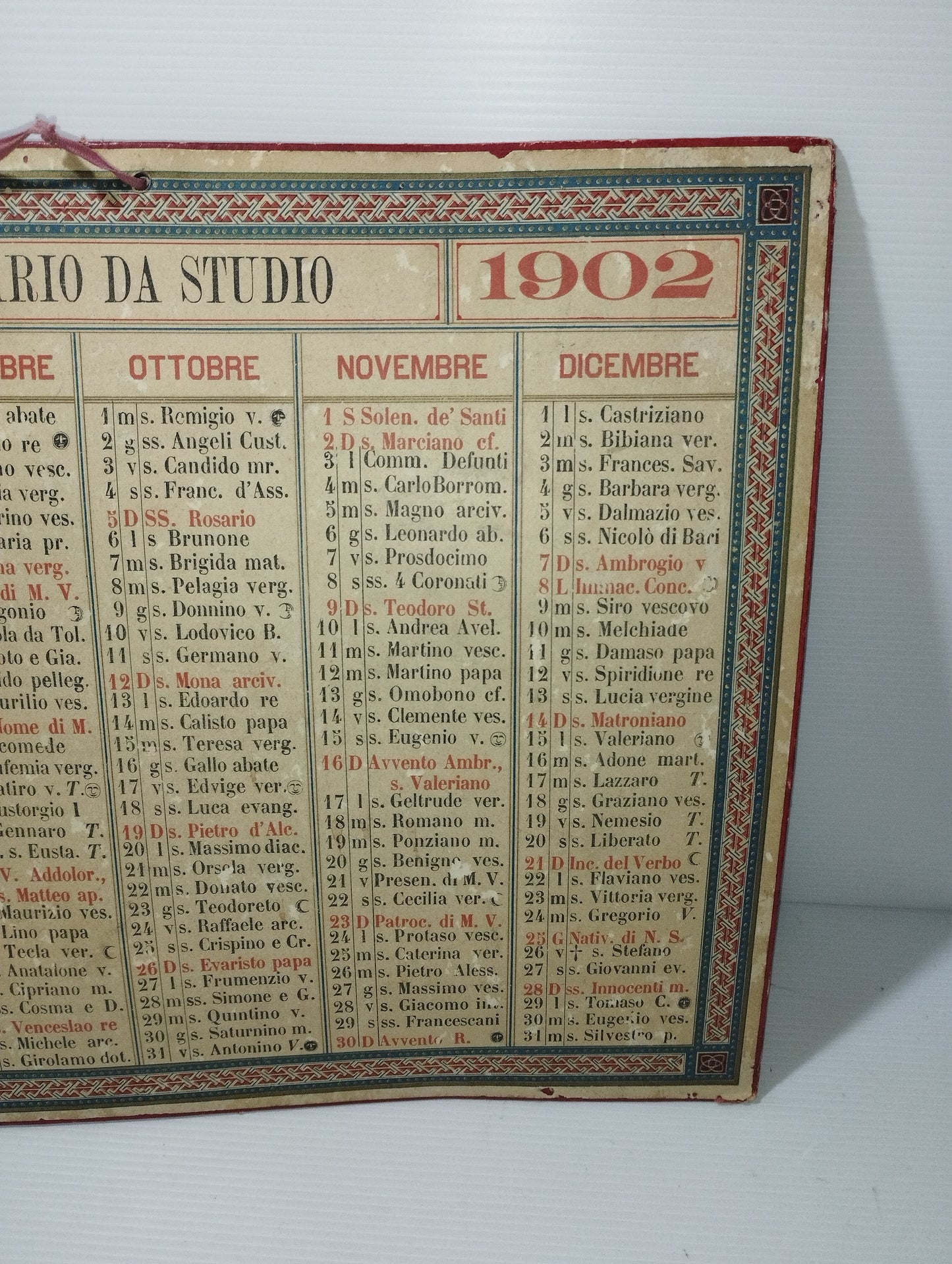 Original 1902 Studio Calendar

 Calendar dimensions approximately 41 x 30 cm