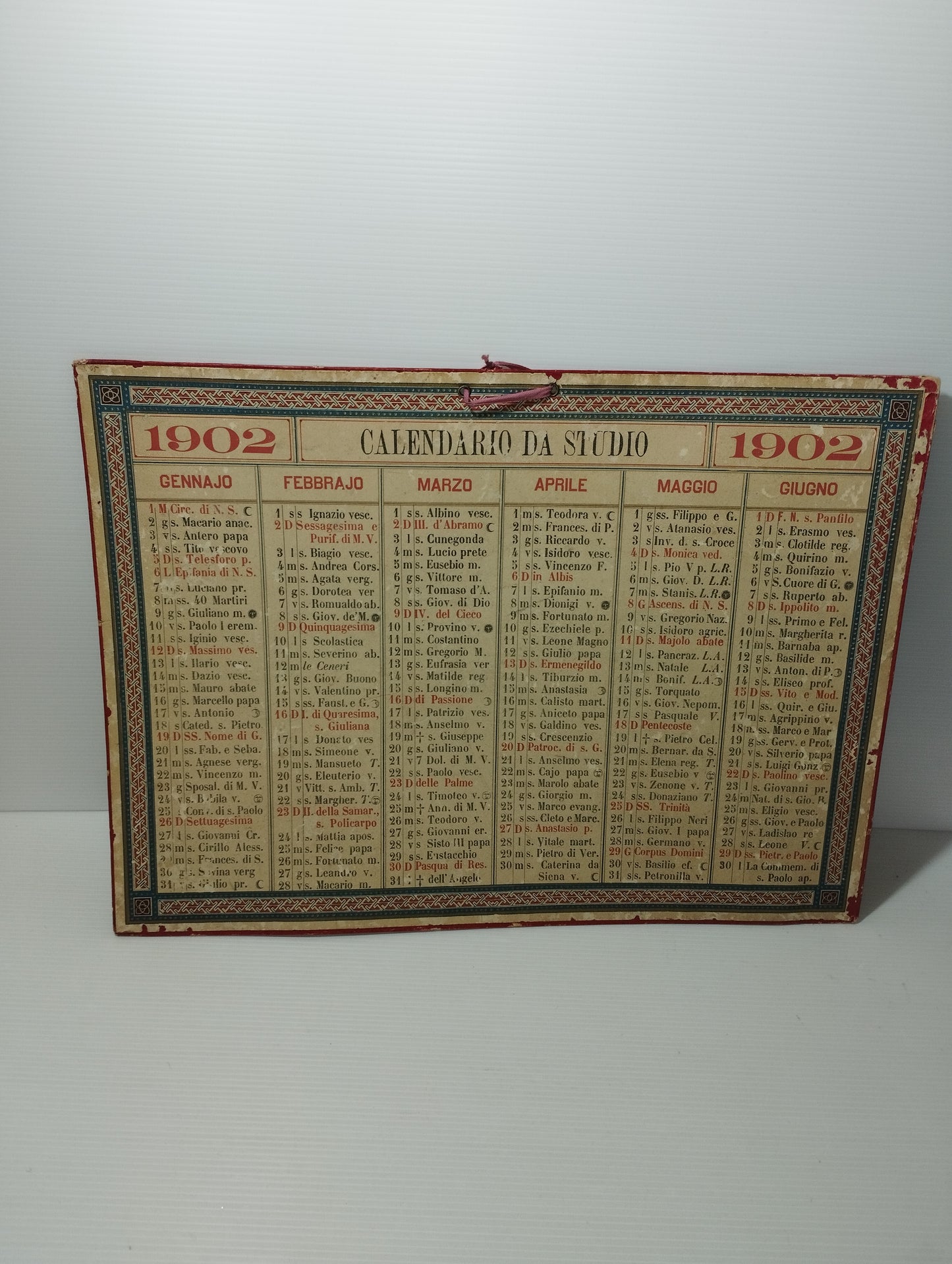 Original 1902 Studio Calendar

 Calendar dimensions approximately 41 x 30 cm