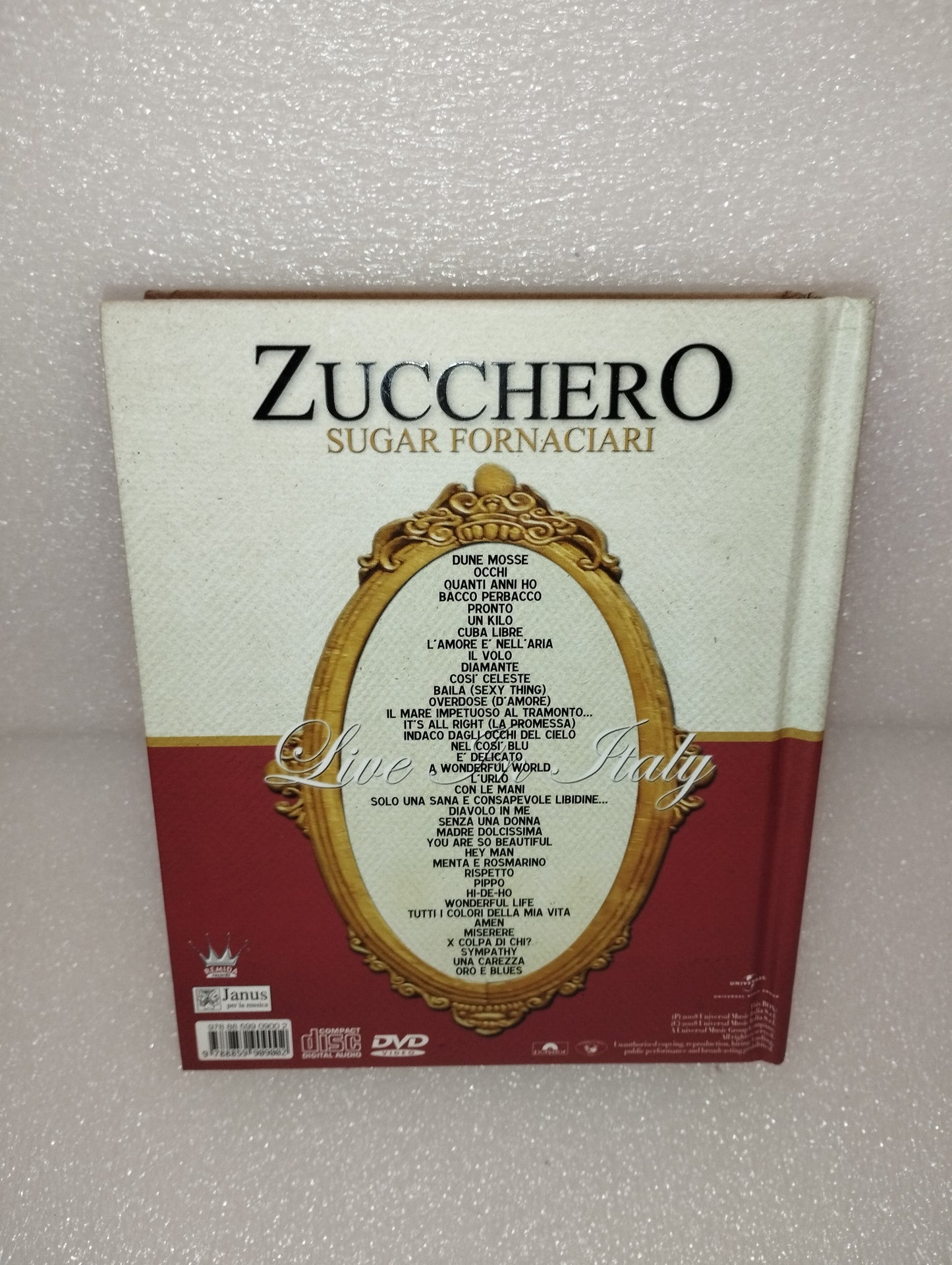 Cofanetto Zucchero Sugar Fornaciari Live in Italy
Contiene 2CD+2DVD