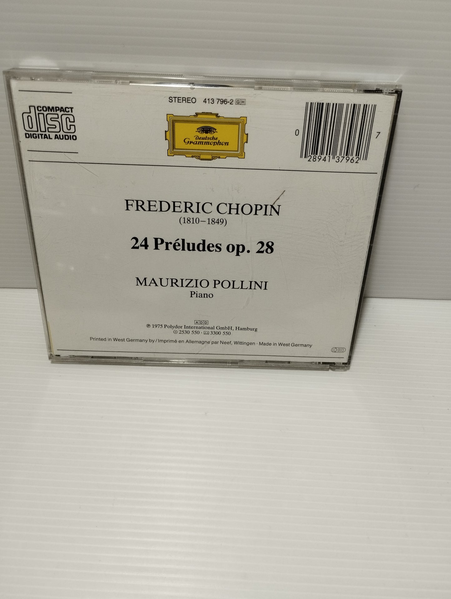 Preludes Chopin Maurizio Pollini CD Deutsche Grammophon