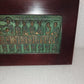 Last Supper bas-relief in bronze on wood signed Caroceli