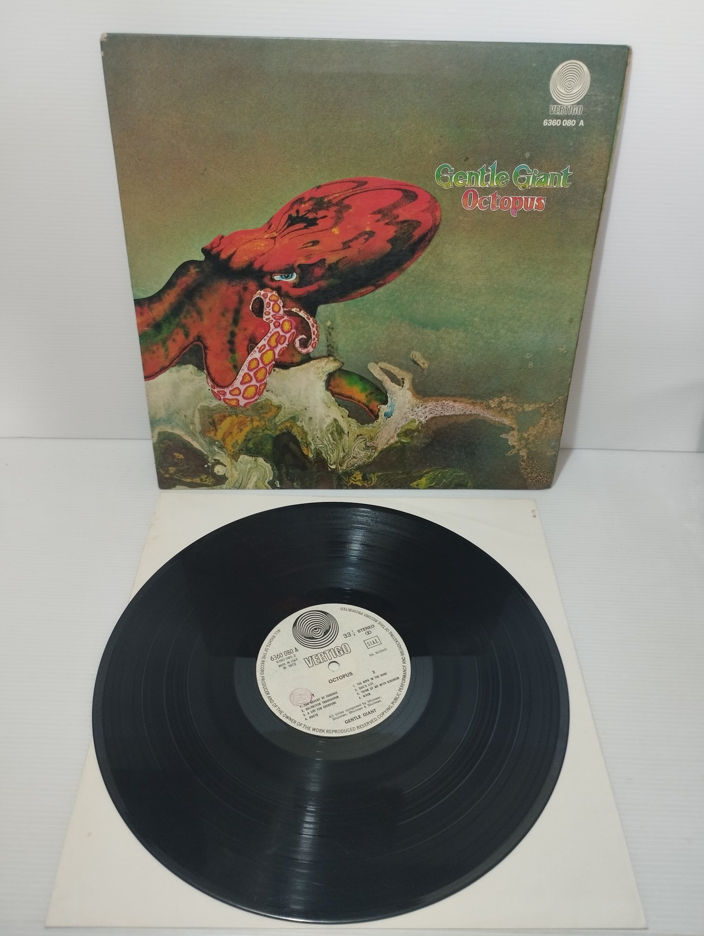 Octopus Gentle Giant Lp 33 Giri Edito nel 1972 da Vertigo cod.6360080 A