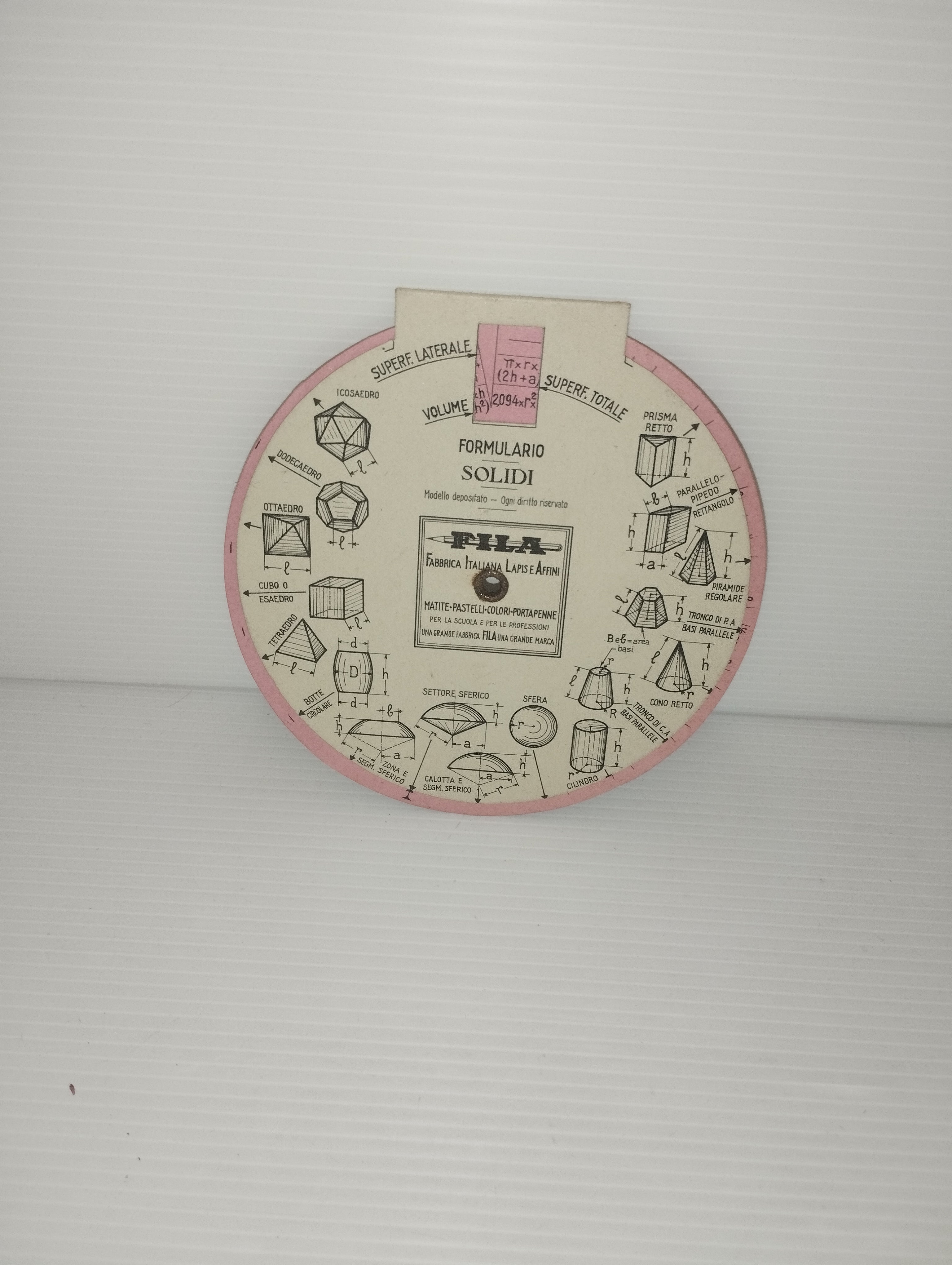 Formulario Solidi/Figure Piane Fila Fabbrica Italiana Lapis e Affini A