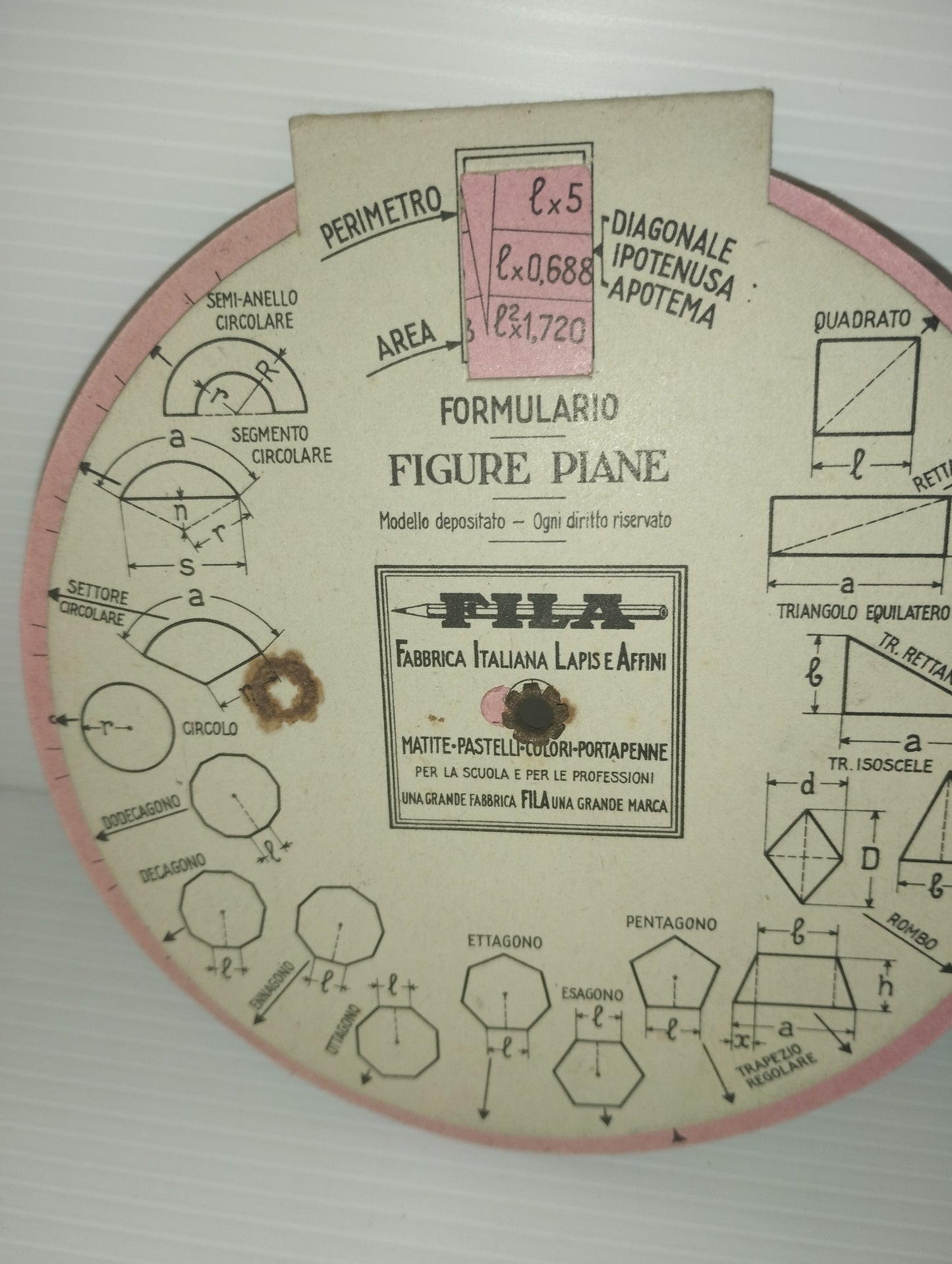 Formulario Solidi/Figure Piane

Fila Fabbrica Italiana Lapis e Affini

Anni 50/60