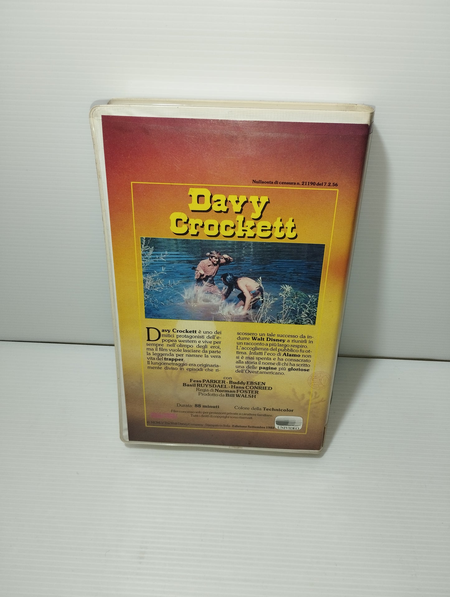 Davy Crockett VHS Walt Disney Home Ex Noleggio