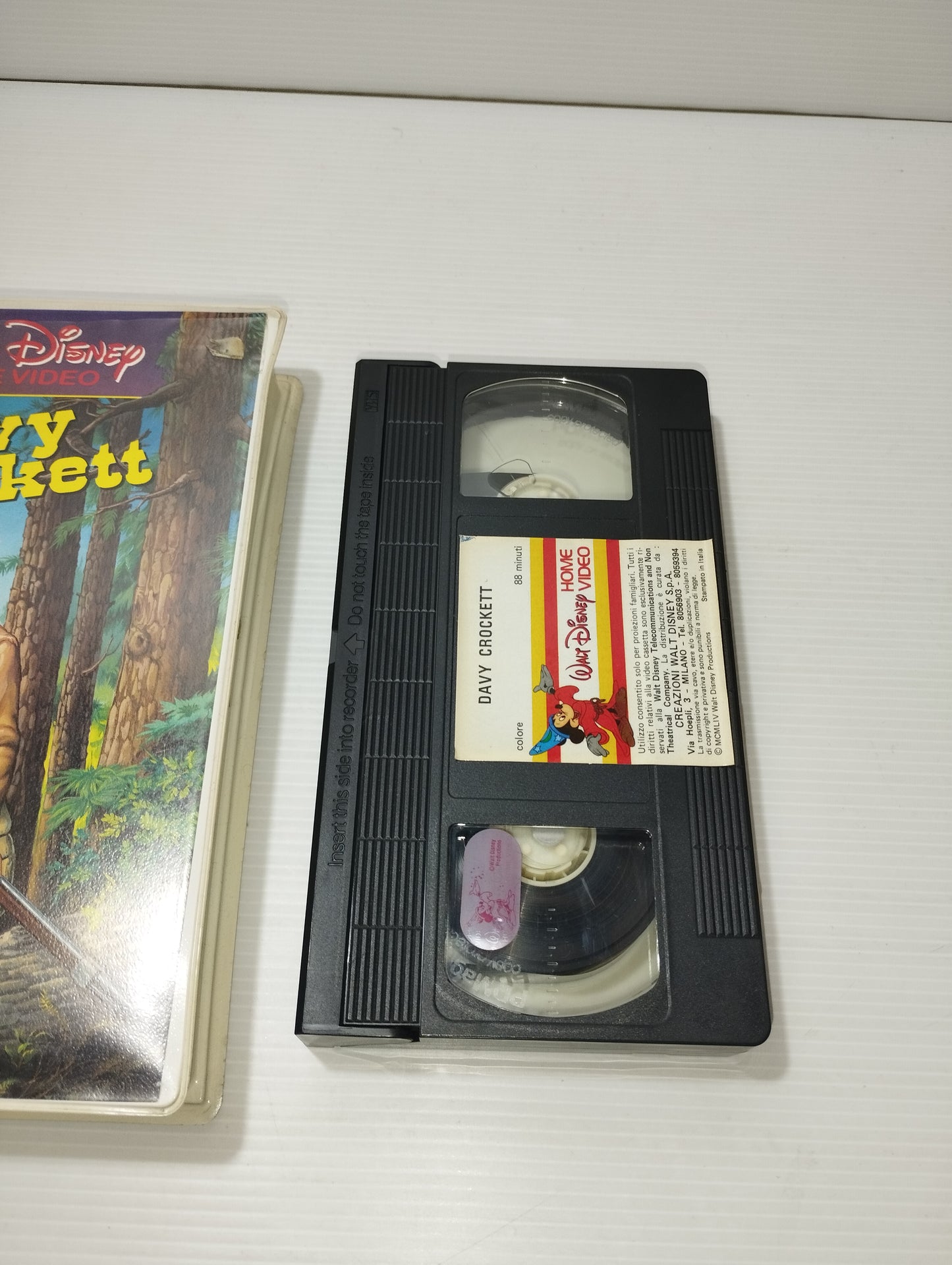 Davy Crockett VHS Walt Disney Home Ex Noleggio